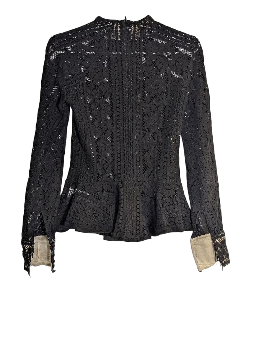 Lover Vintage Black Lace Peplum Blouse - Women's AU 6 — photo 1 of 10