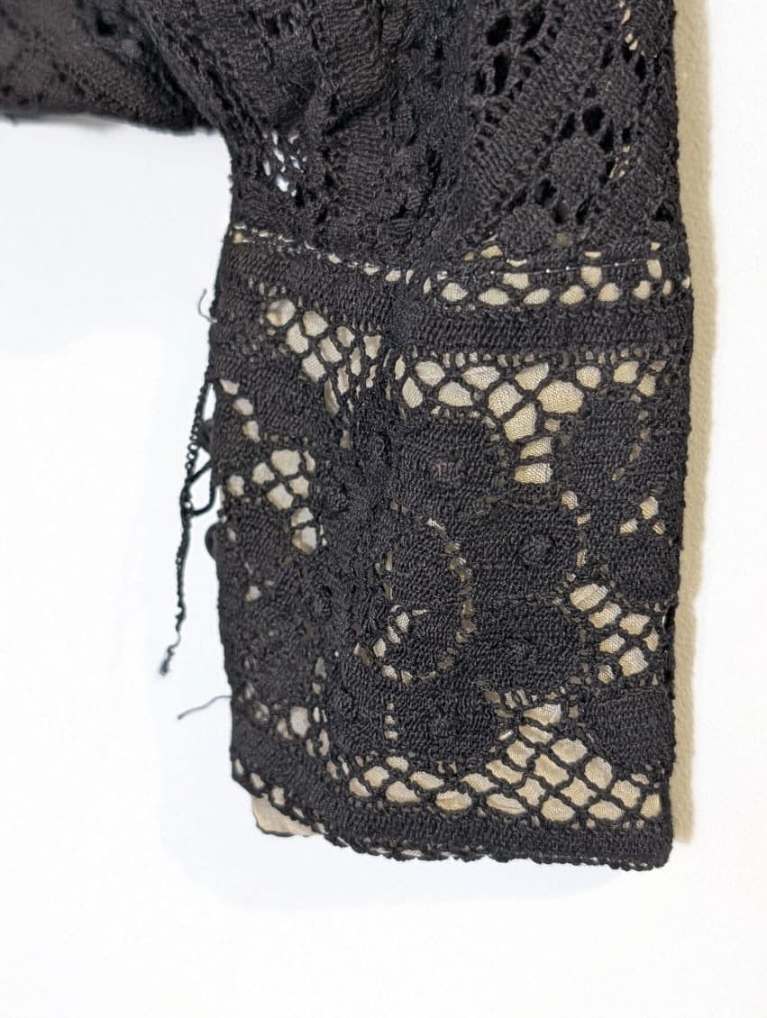 Lover Vintage Black Lace Peplum Blouse - Women's AU 6 — photo 4 of 10