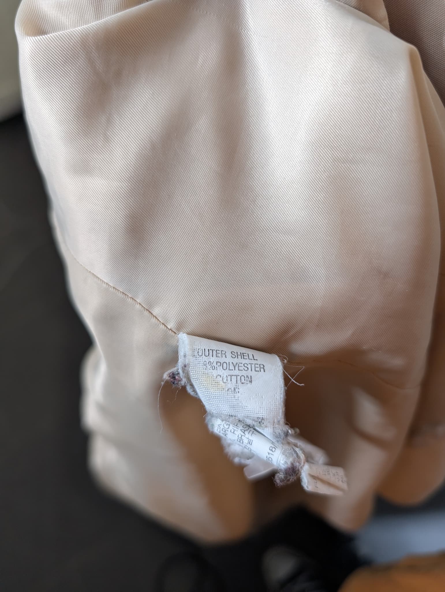 Loverich Collarless Blazer Beige Gold Button Detail Size 11 — photo 14 of 15