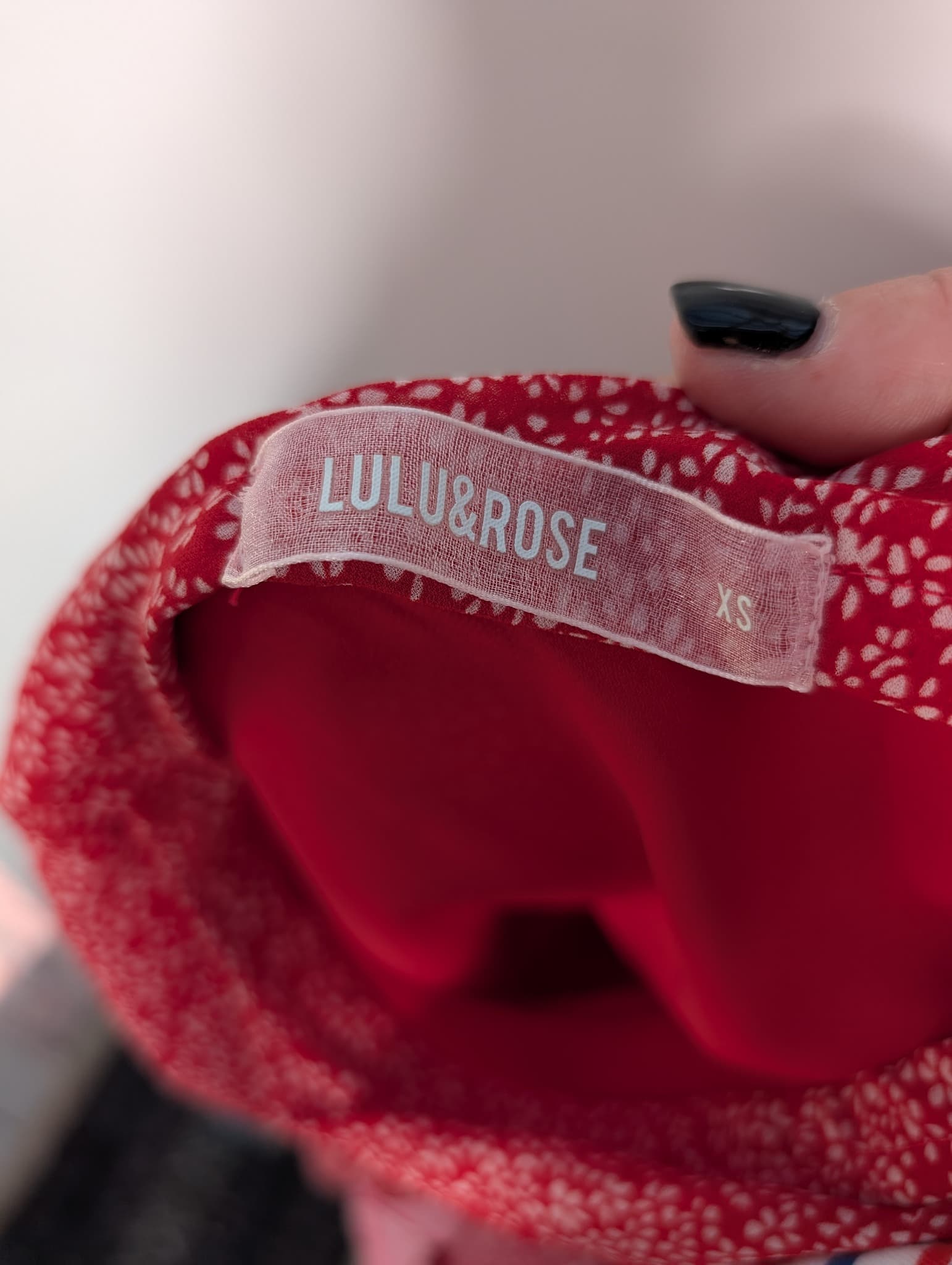LULU&ROSE Floral Two-Piece Set Red & White XS — photo 5 of 7