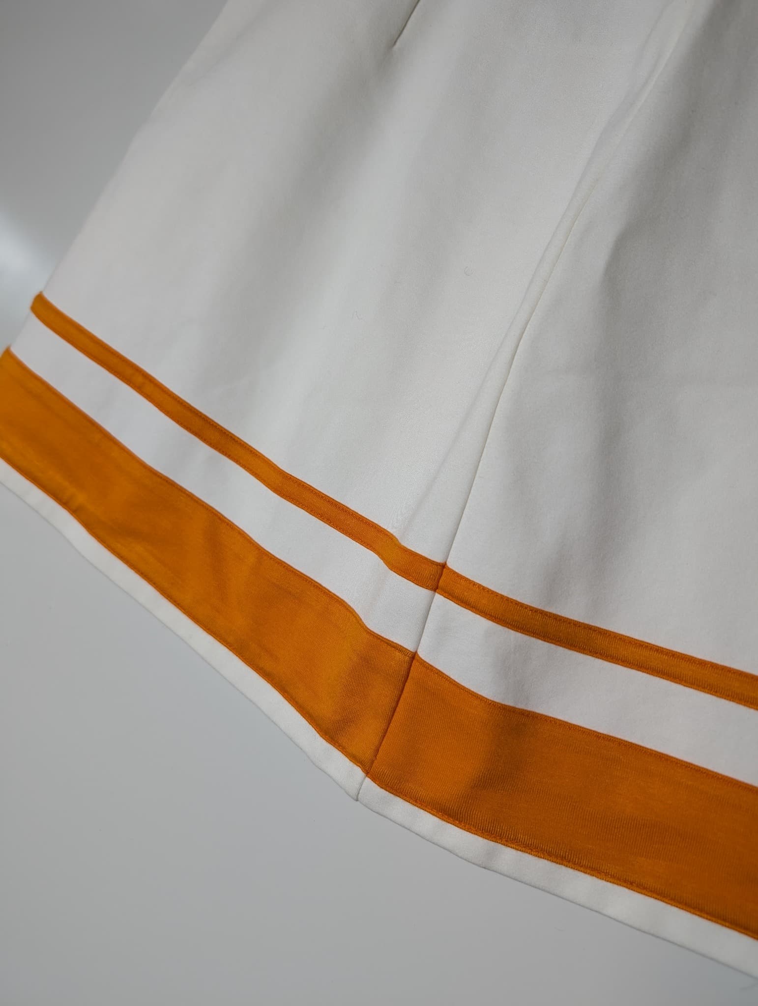Maeve by Anthropologie Striped Mini Skirt White and Orange Size XL — photo 2 of 9