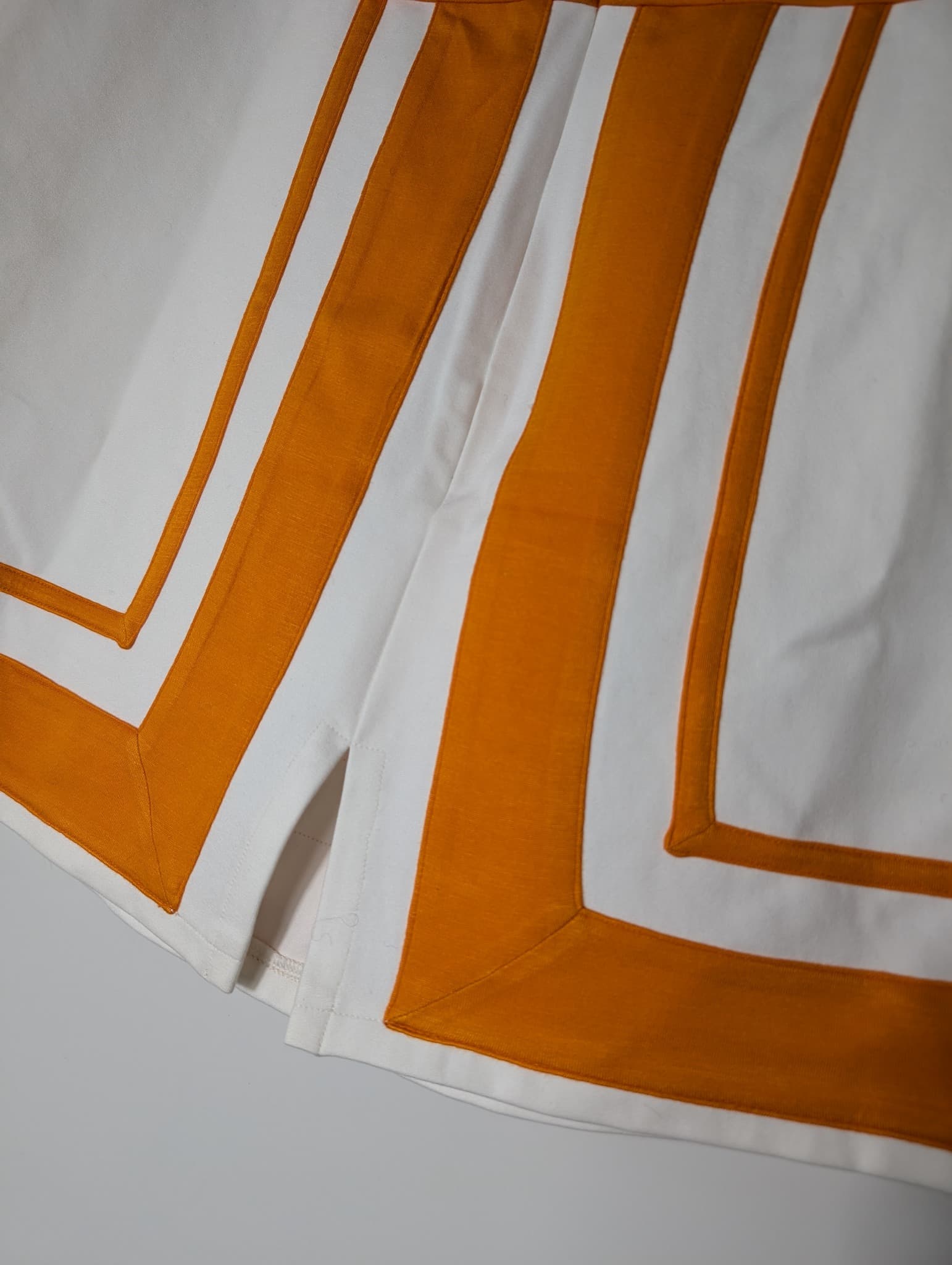 Maeve by Anthropologie Striped Mini Skirt White and Orange Size XL — photo 5 of 9