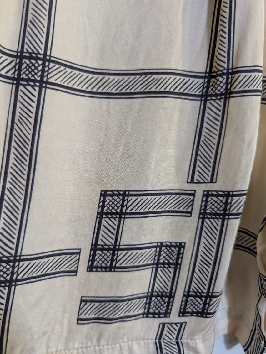 Maison Scotch Plaid Print Elastic Waist Shorts Cream & Black — photo 7 of 10