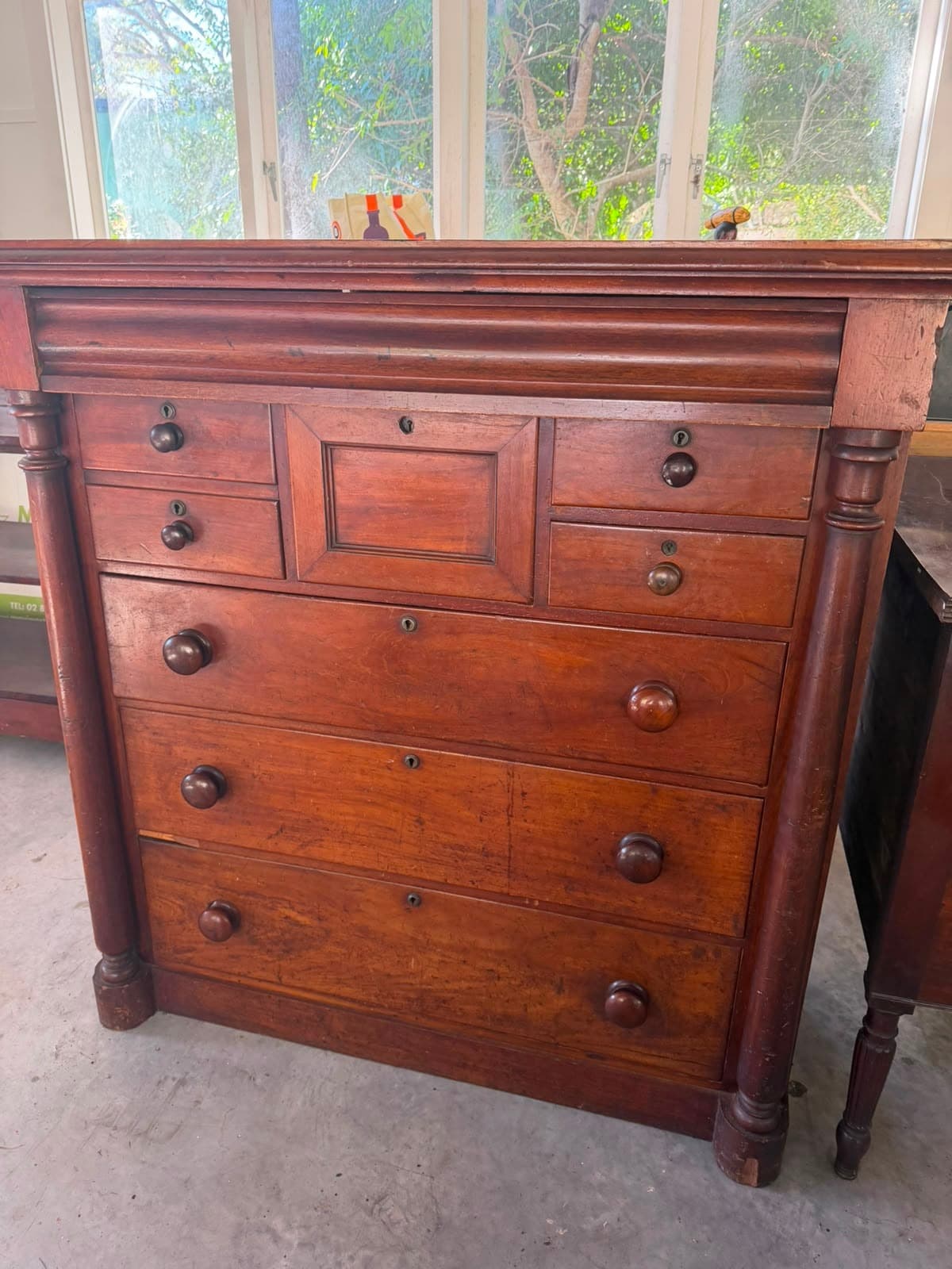Mander Jones Antique Victorian Australian Cedar Chest of Drawers — photo 6 of 7