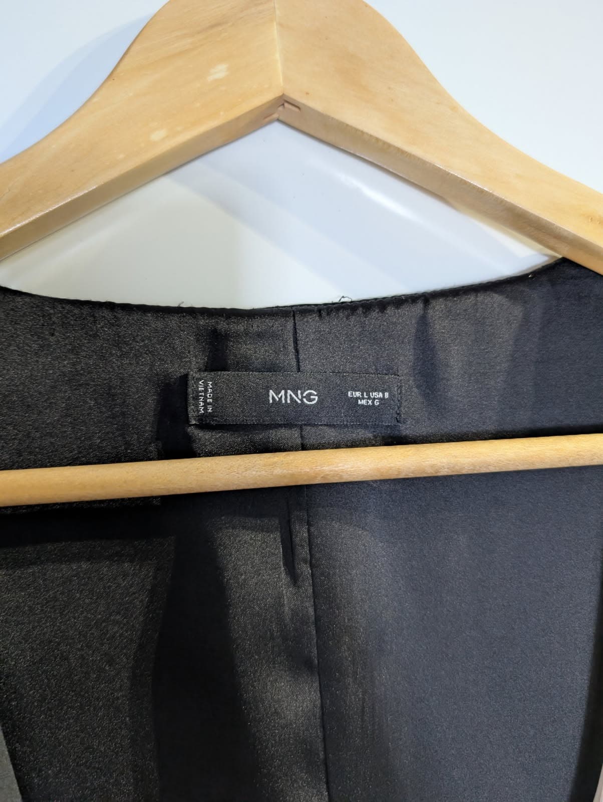 Mango MNG Black and White Colorblock Wrap Dress - Size L — photo 4 of 5