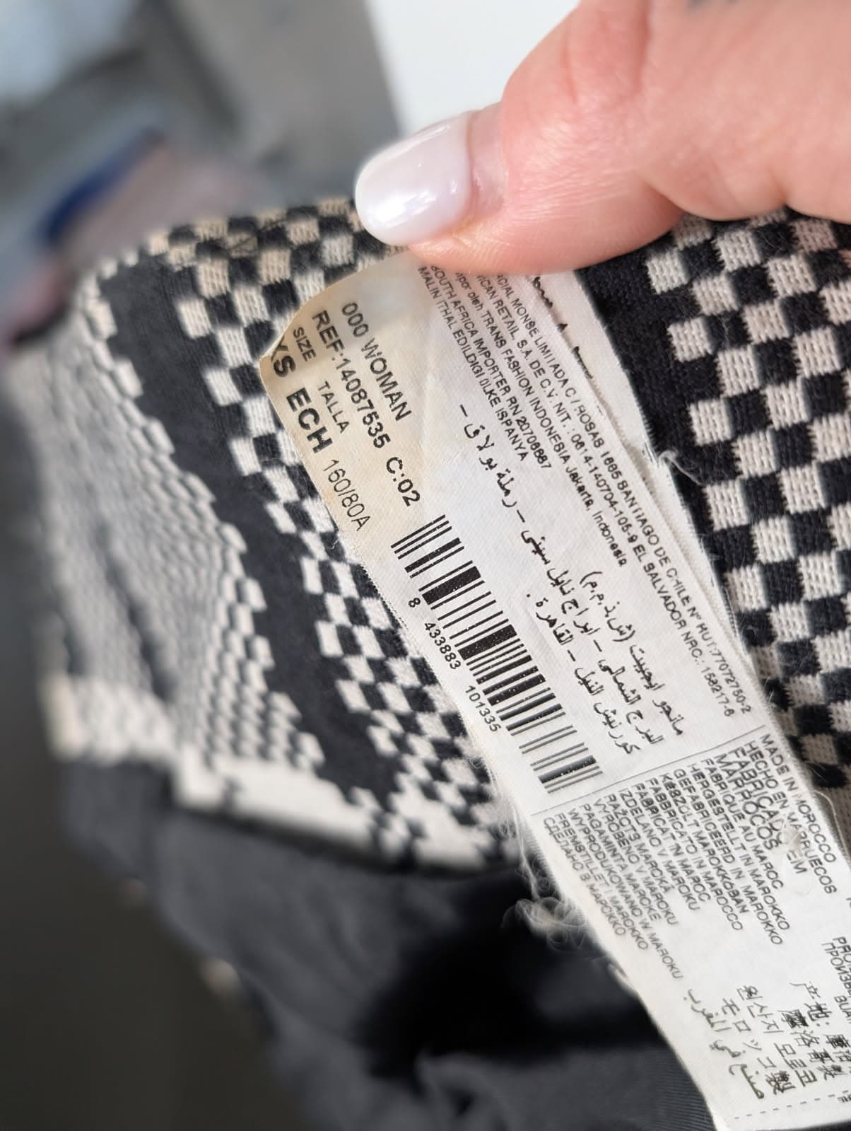 Mango Textured Coat Black and White Checkered XS — photo 2 of 8