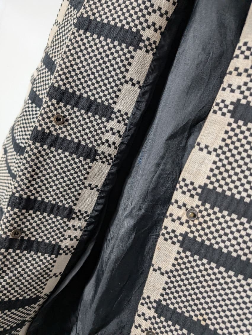 Mango Textured Coat Black and White Checkered XS — photo 7 of 8