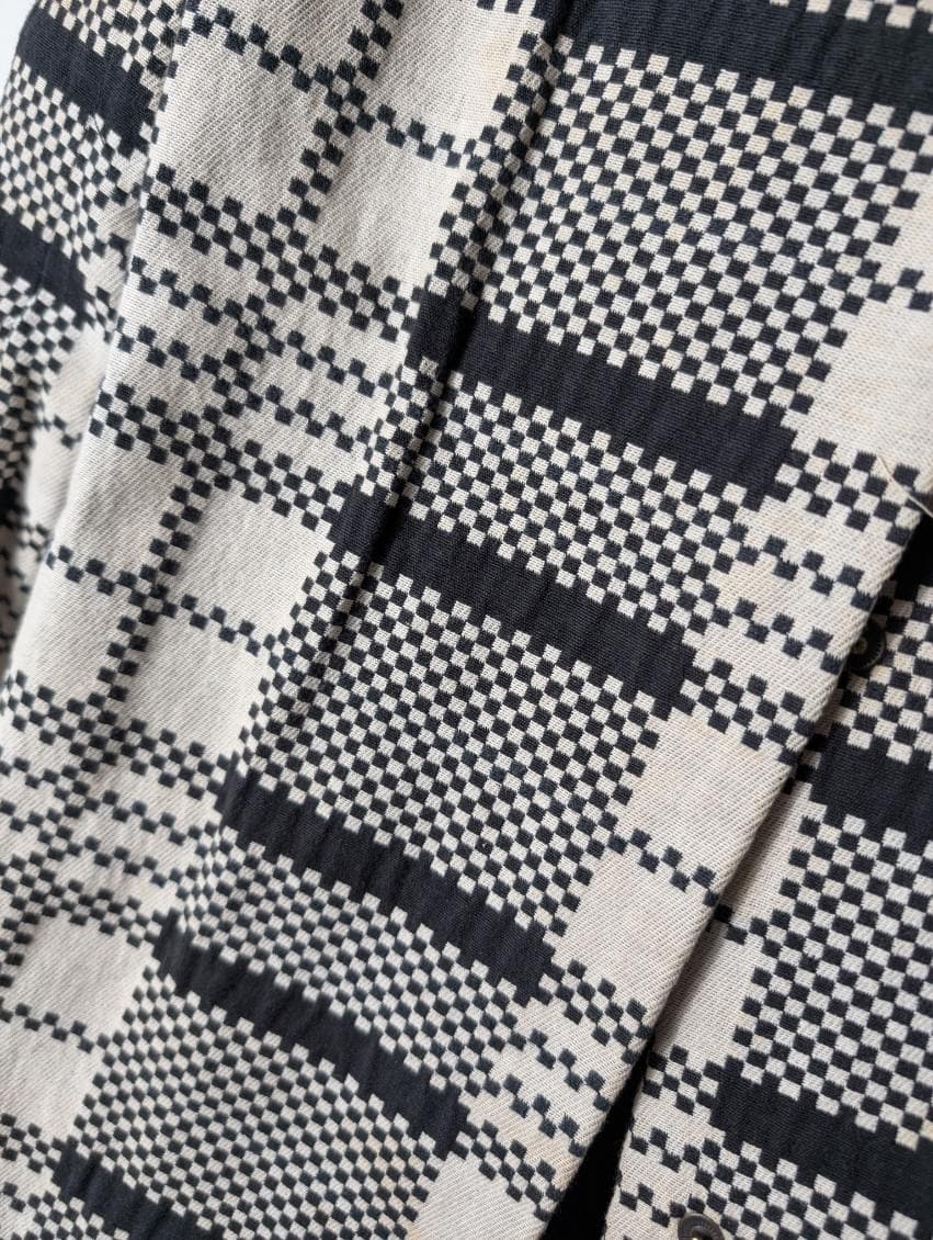Mango Textured Coat Black and White Checkered XS — photo 8 of 8