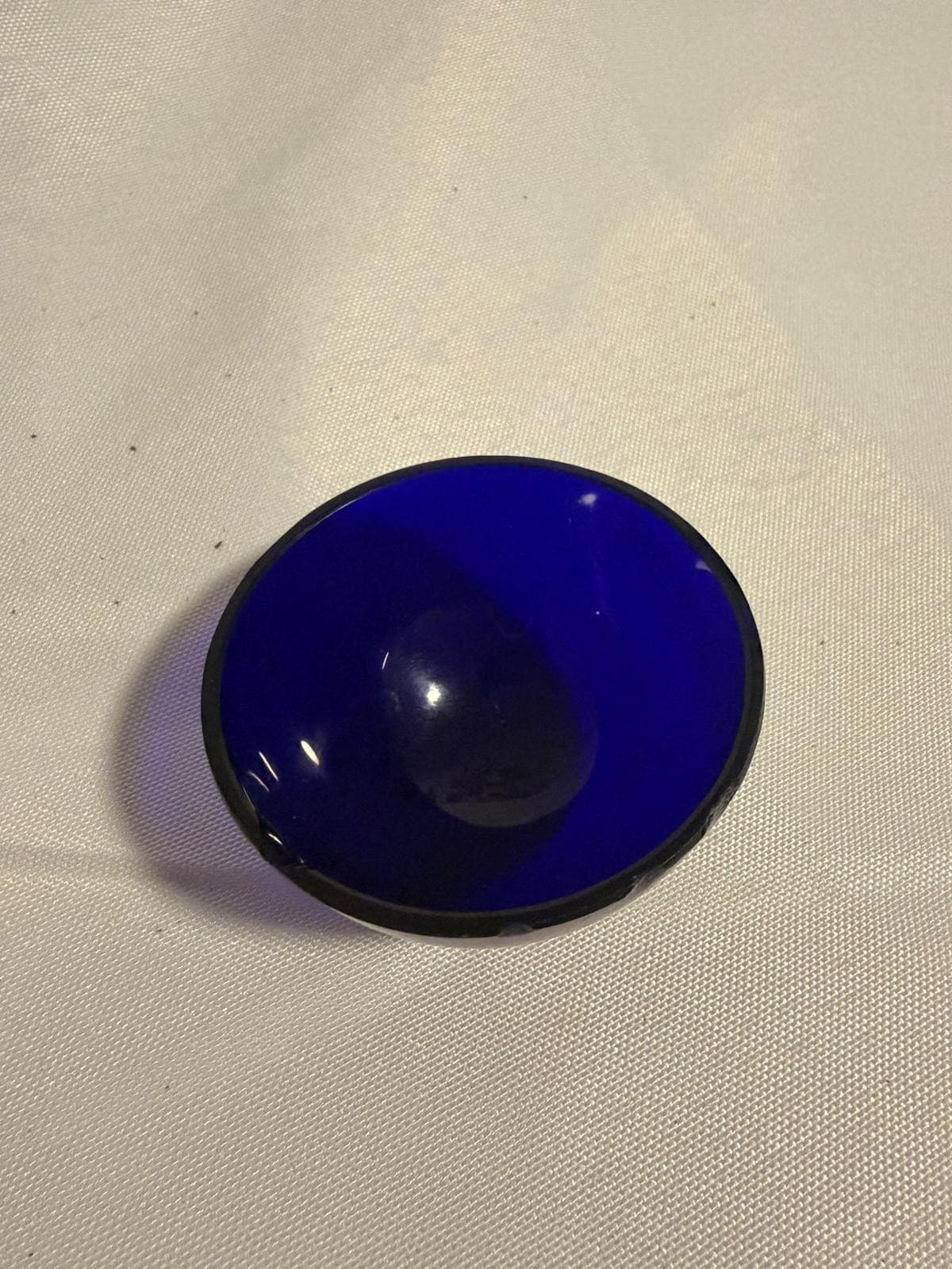 MAPPIN&WEBB Silver-Plated Salt Cellar With Cobalt Blue Glass Liner — photo 7 of 7
