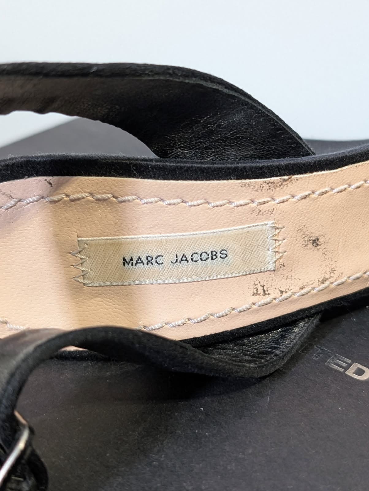 Marc Jacobs Black Suede Chain Detail Wedge Sandals - EU 38 — photo 5 of 7