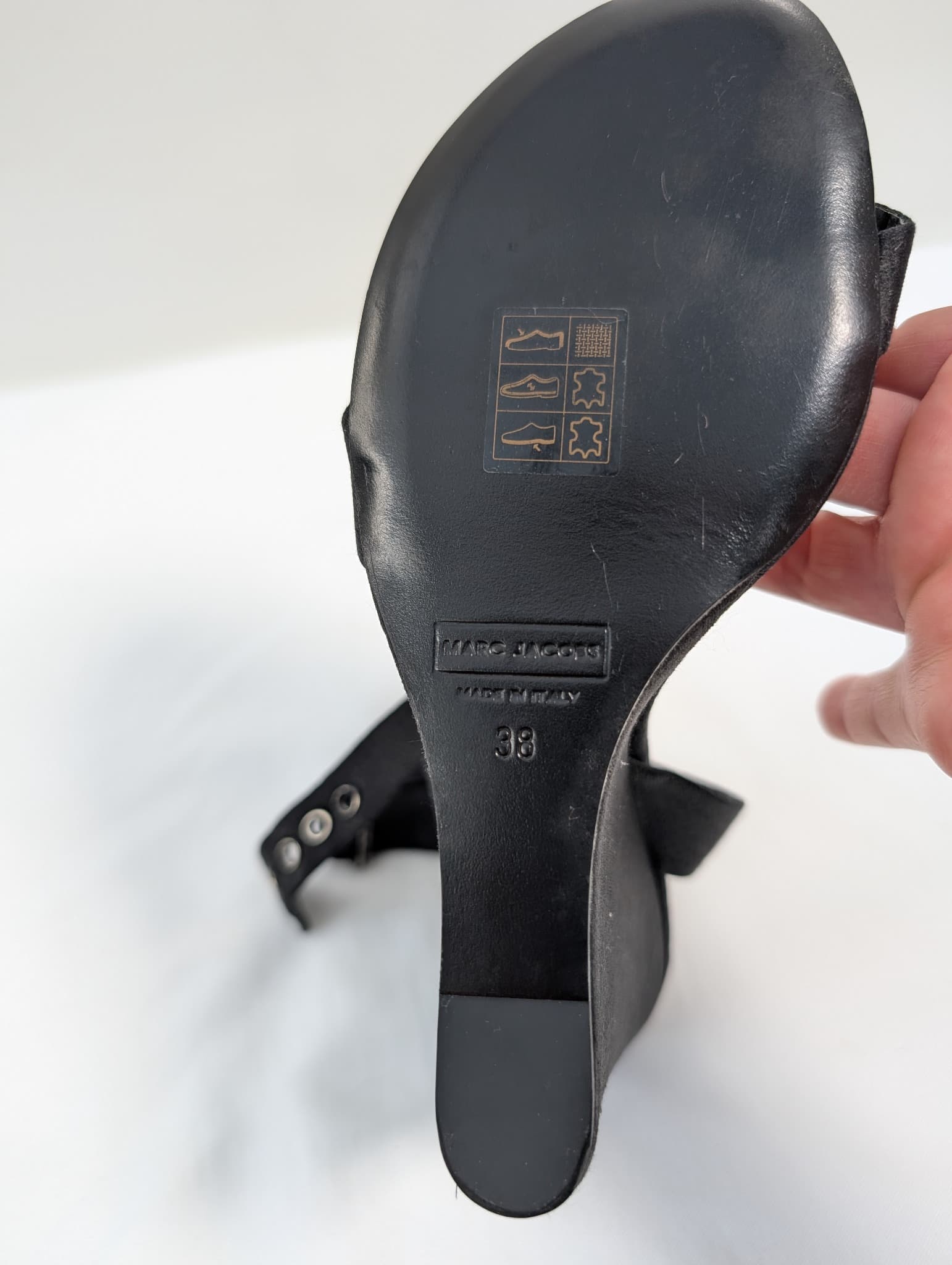 Marc Jacobs Peep Toe Ankle Strap Heels Black EU 38 — photo 15 of 17