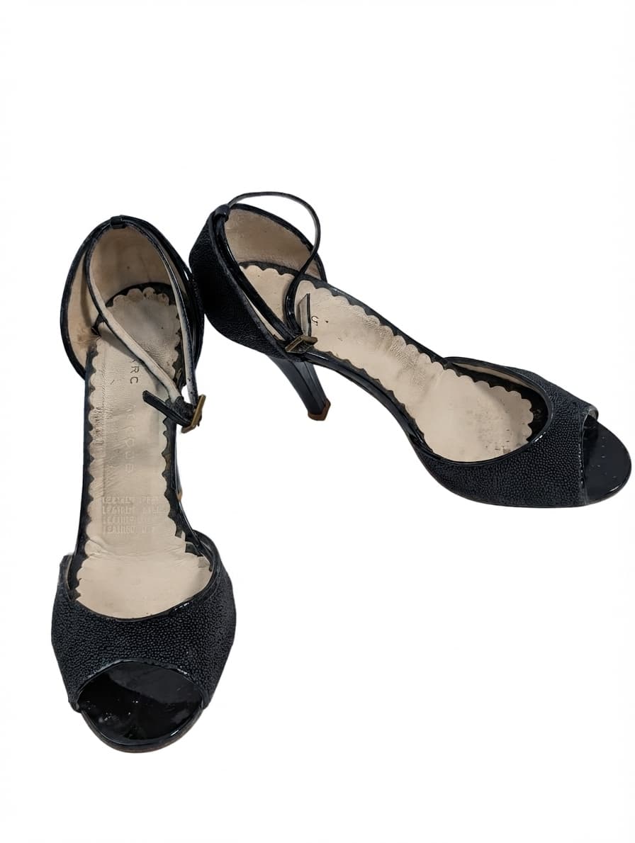 Marc Jacobs Peep Toe Ankle Strap Heels Black EU 38 — photo 1 of 17