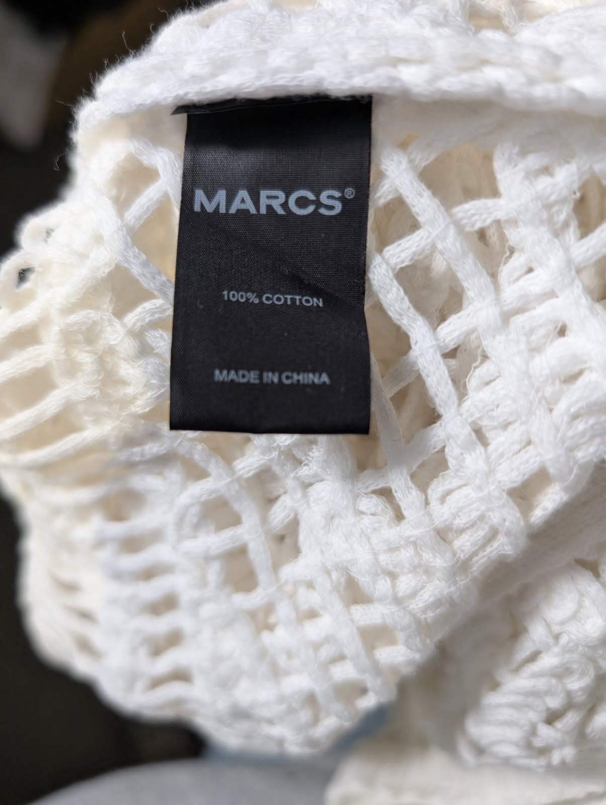 Marcs Crochet Knit Short Sleeve Top White — photo 5 of 5