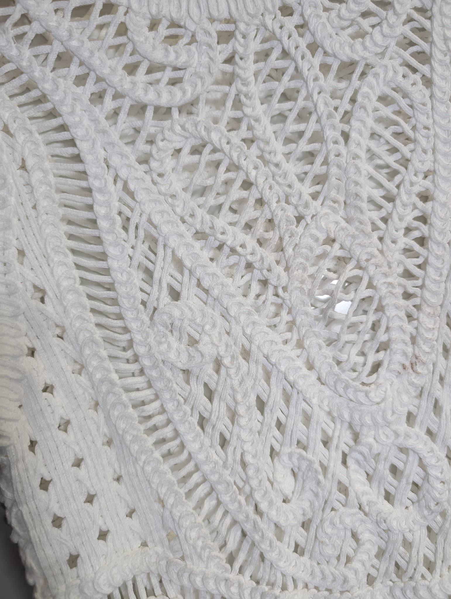 MARCS Crochet Knit Short Sleeve Top White — photo 2 of 5