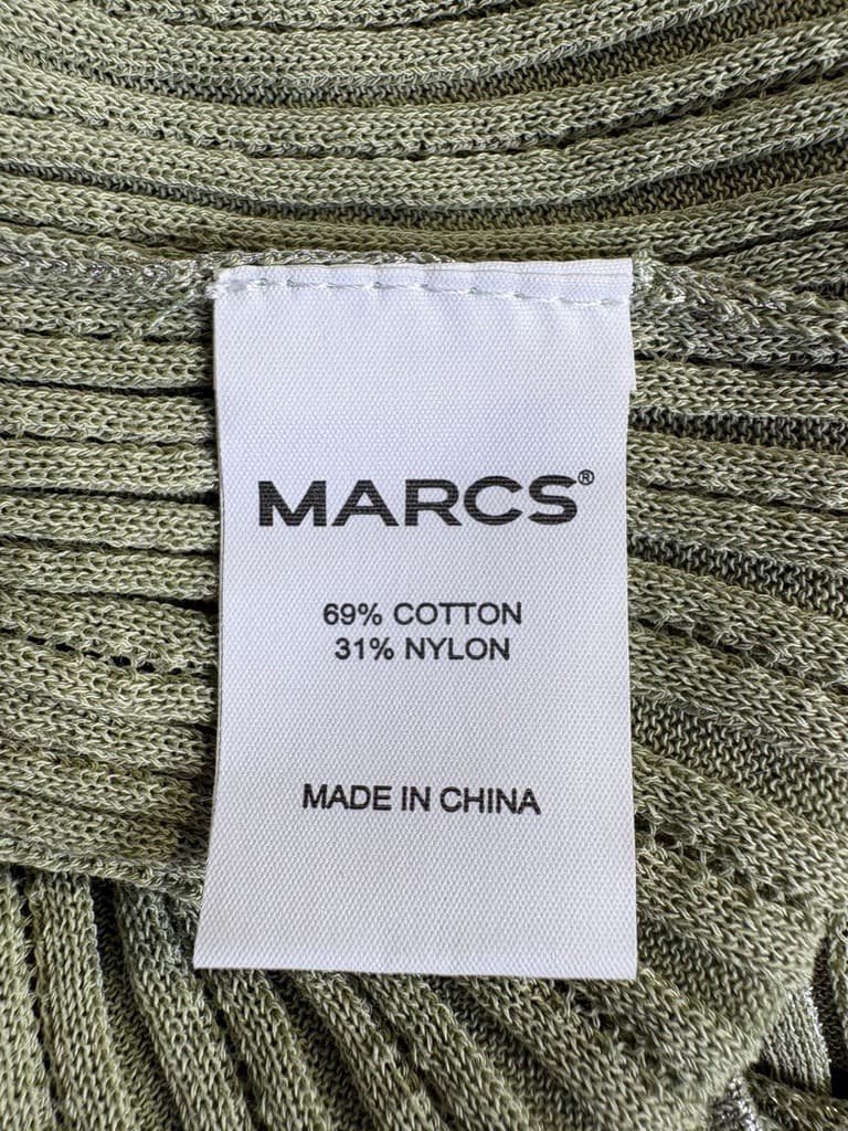 Marcs Imogen Foil Rib Tank Top Olive Green Size M — photo 3 of 4