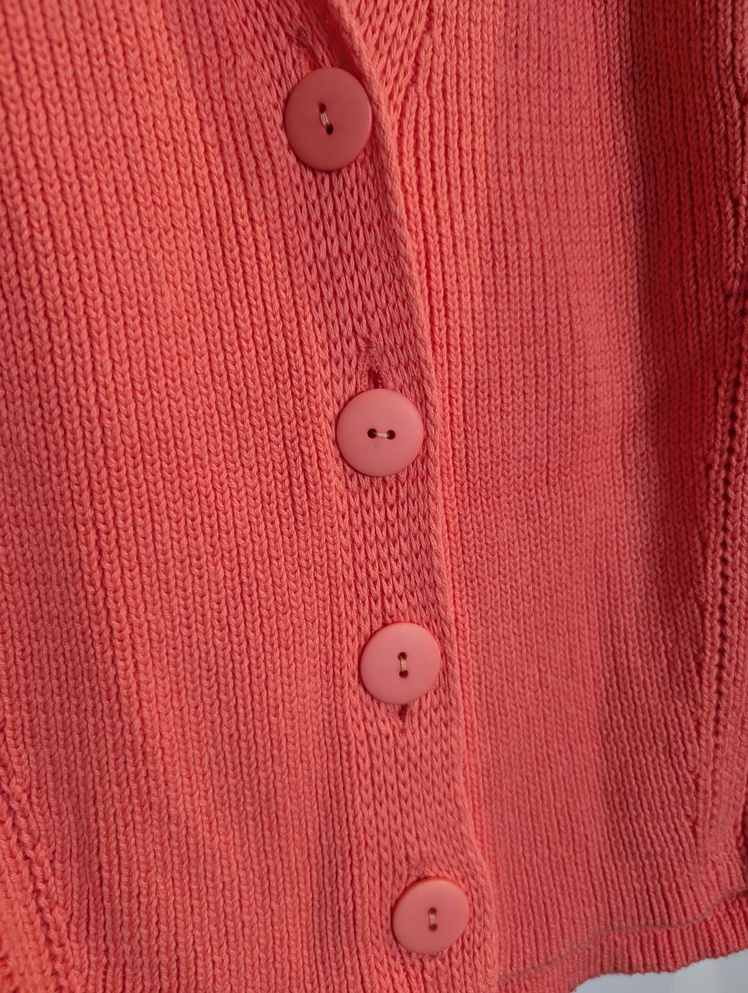 MARCS Kala Rib Knit Cardigan Coral Pink Women's XS — photo 2 of 7