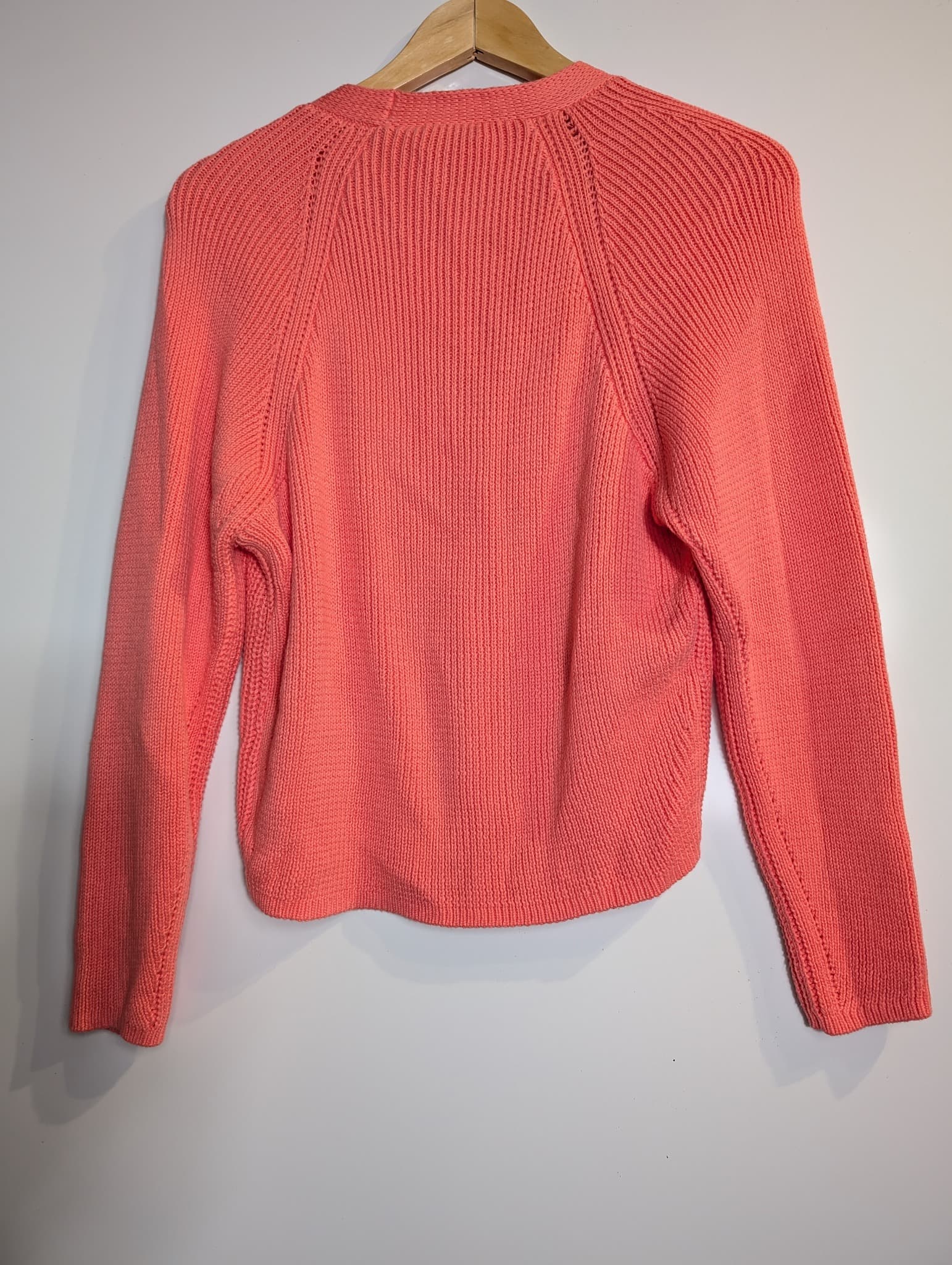 MARCS Kala Rib Knit Cardigan Coral Pink Women's XS — photo 3 of 7