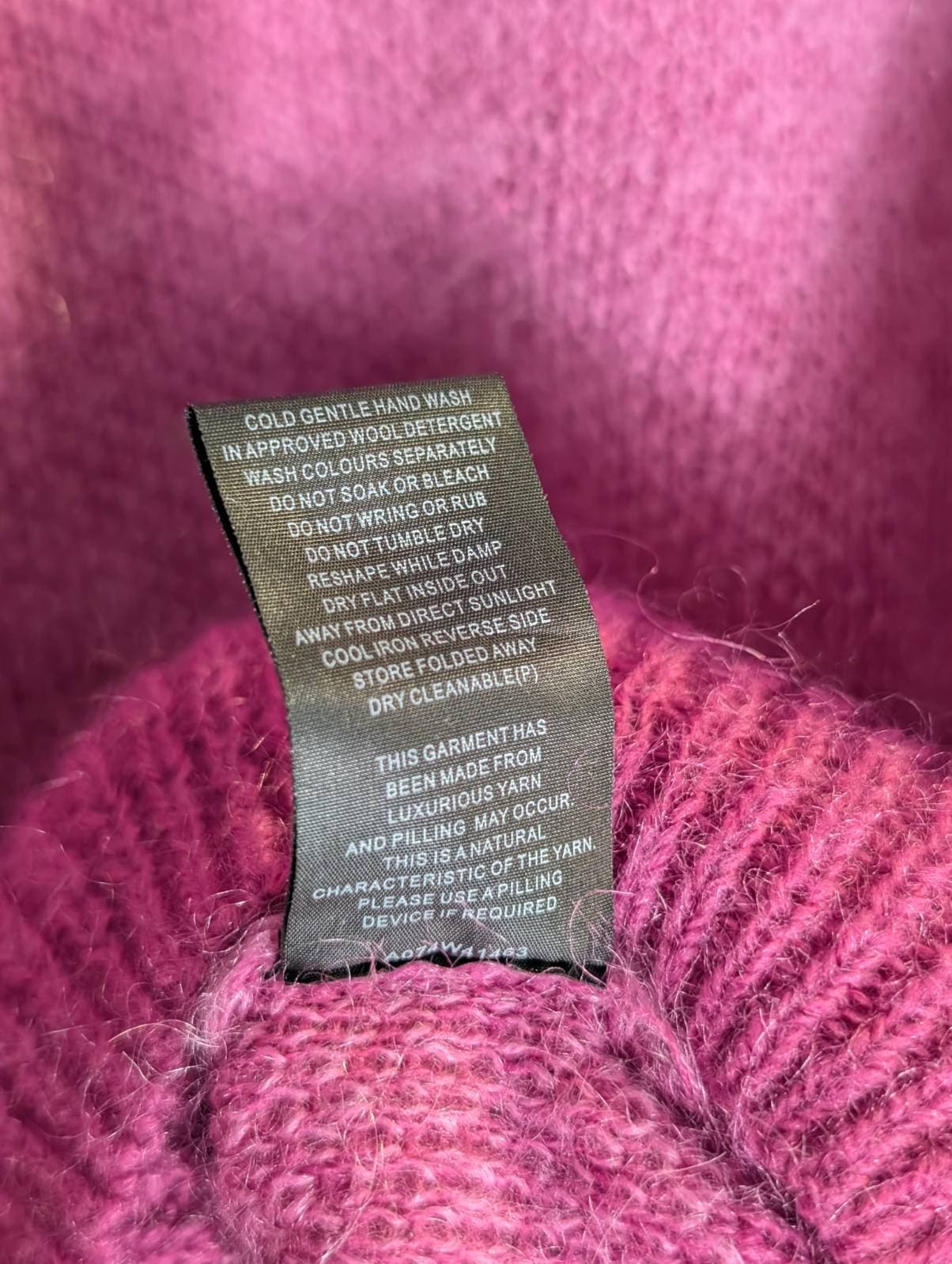 Marcs Mohair Blend Argyle Knit Sweater - Pink Purple Size XS — photo 5 of 7