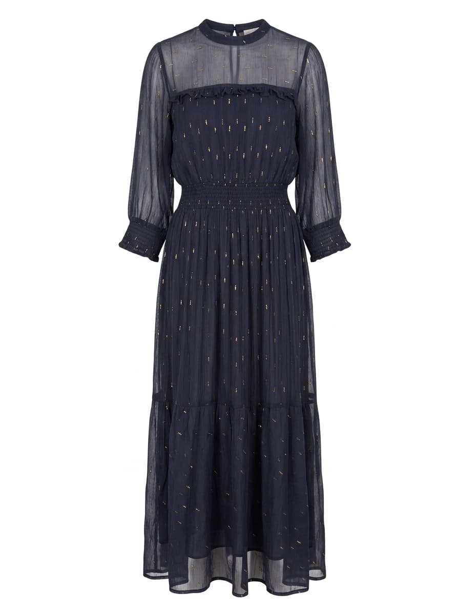 Marie Louise de Monterey Maxi Dress Metallic Gold Stripe Size 10 — photo 1 of 8