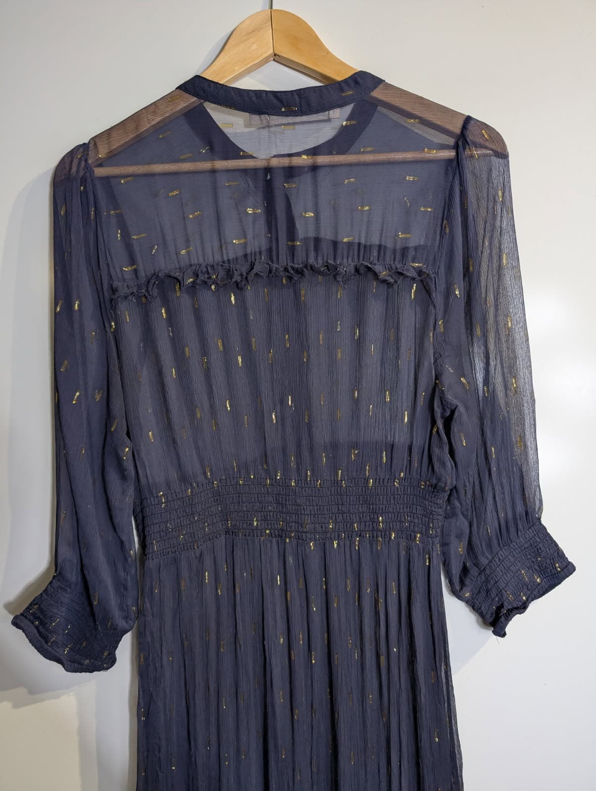 Marie Louise de Monterey Maxi Dress Metallic Gold Stripe Size 10 — photo 8 of 8
