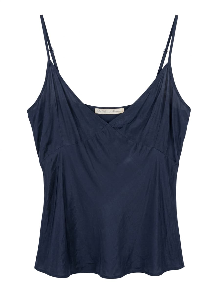 Marie Louise de Monterey Silk Camisole Navy Blue Size 10 — photo 1 of 3