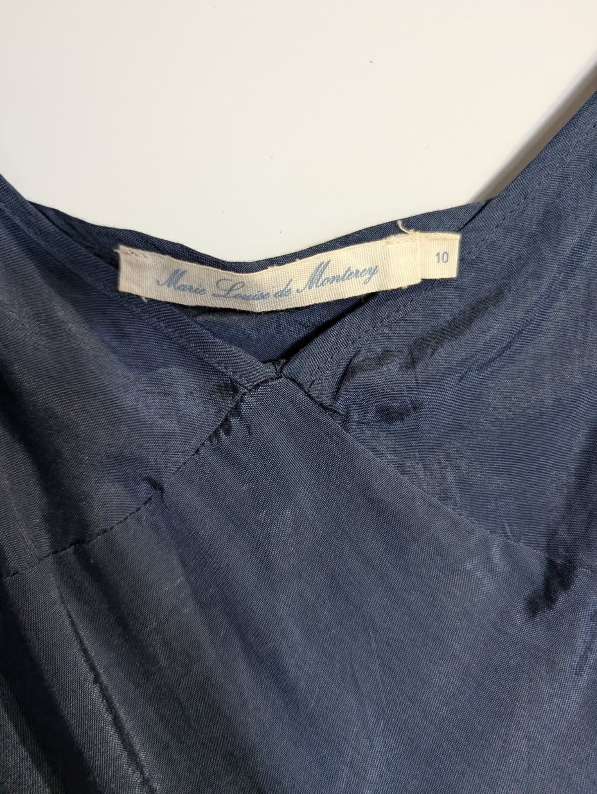 Marie Louise de Monterey Silk Camisole Navy Blue Size 10 — photo 2 of 3
