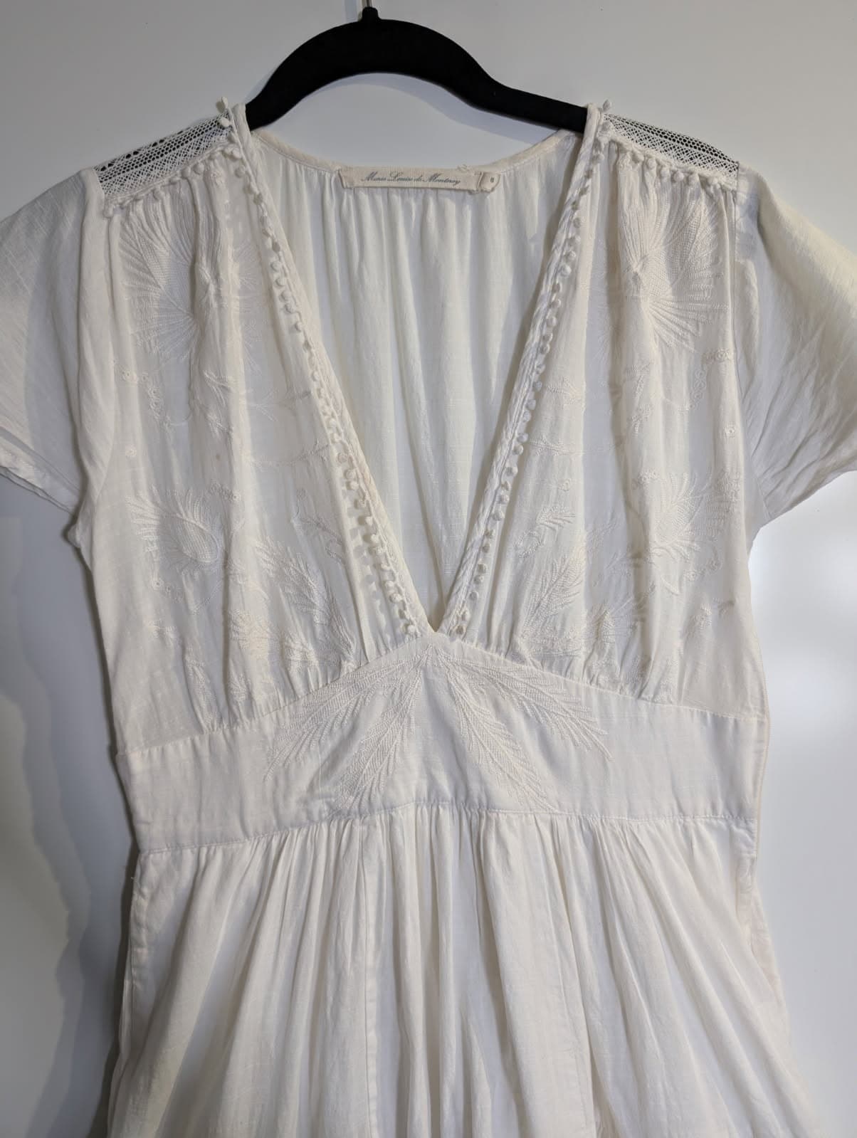 Marie Louise de Monterey Tiered Midi Dress White Size 8 — photo 5 of 8