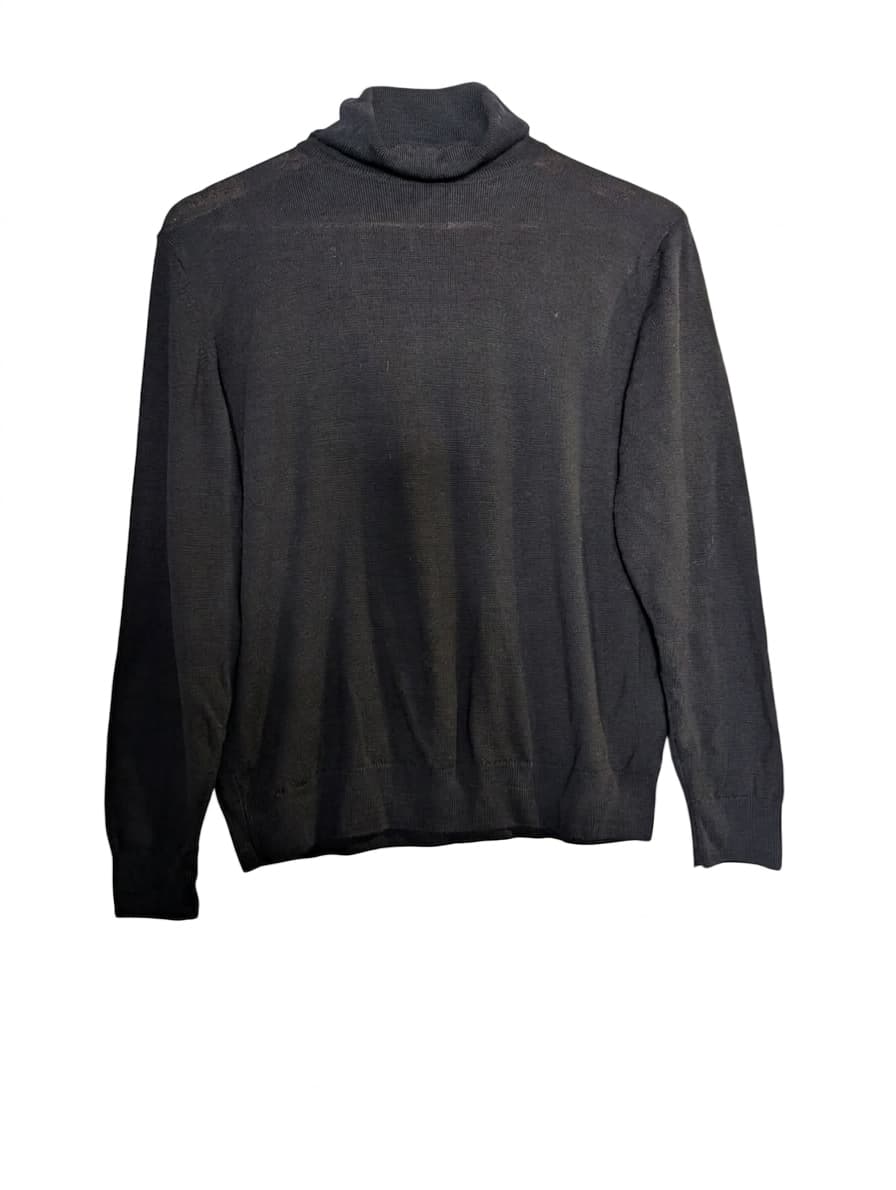 Marks & Spencer Pure New Wool Black Turtleneck Sweater - UK 16 — photo 1 of 6
