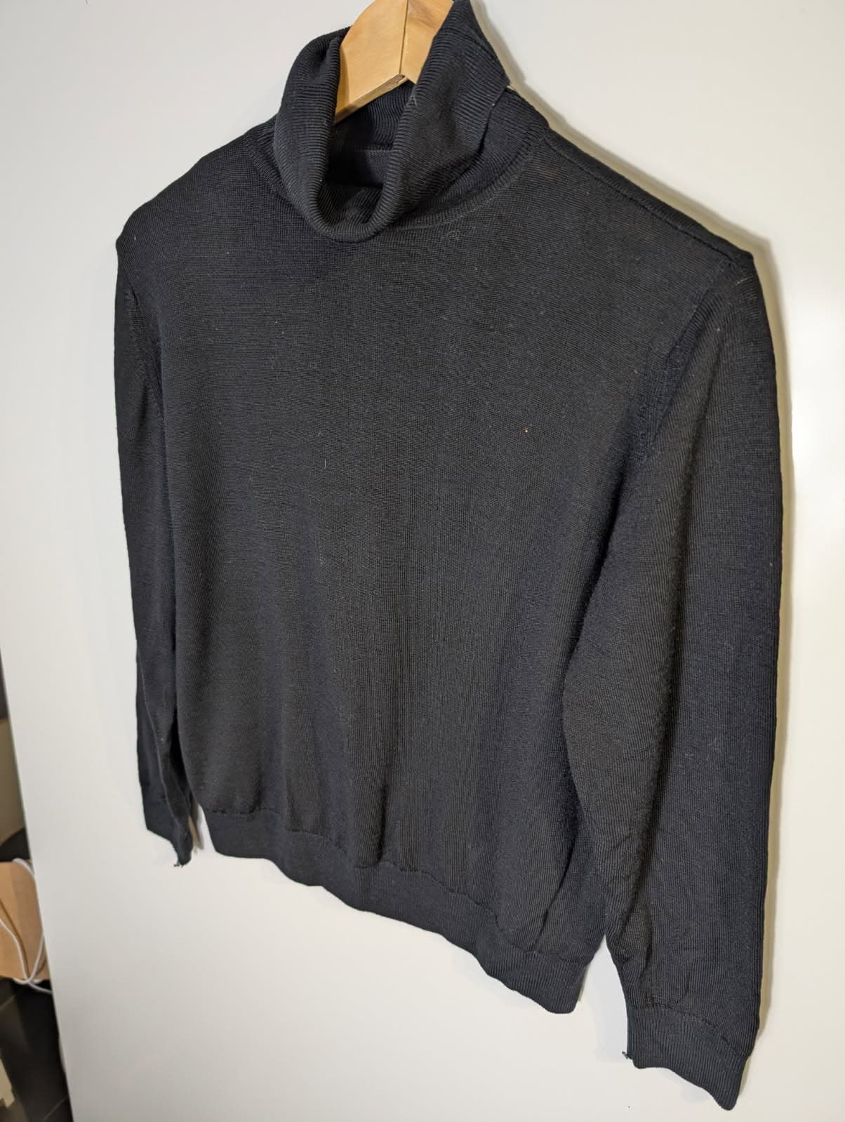 Marks & Spencer Pure New Wool Black Turtleneck Sweater - UK 16 — photo 5 of 6