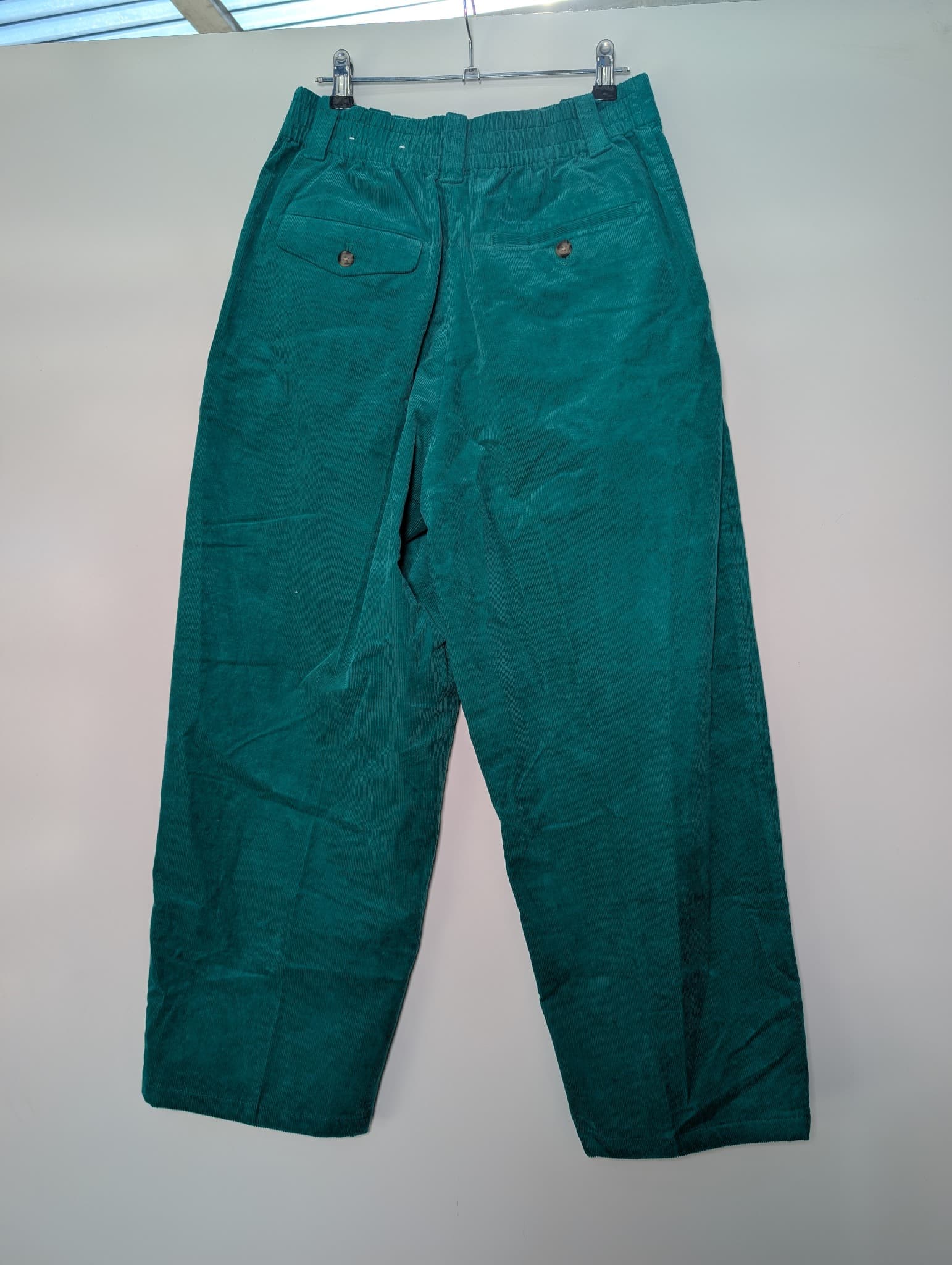MARNI UNIQLO High-Waisted Pleated Corduroy Trousers Green Size M — photo 4 of 9