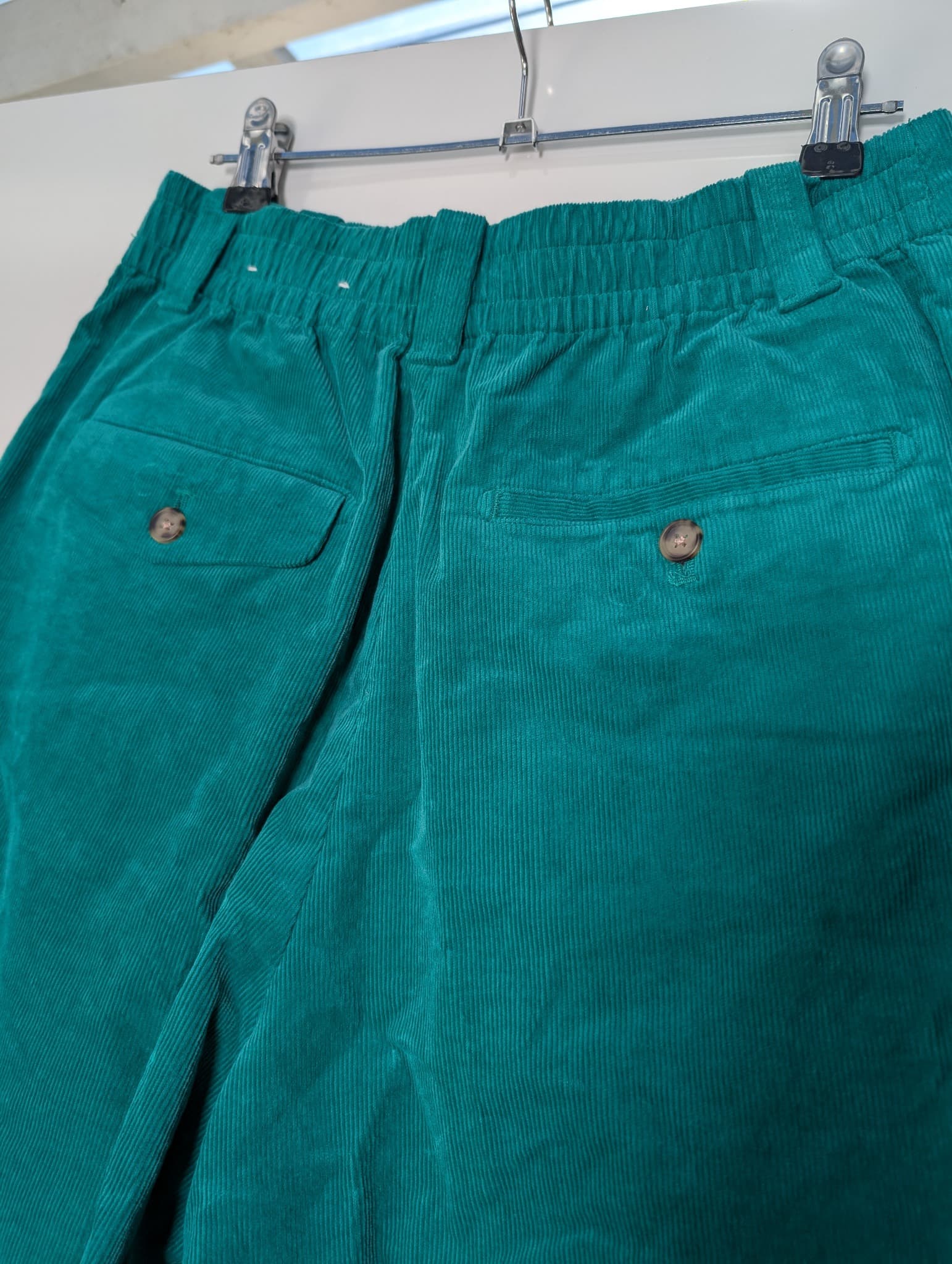 MARNI UNIQLO High-Waisted Pleated Corduroy Trousers Green Size M — photo 5 of 9