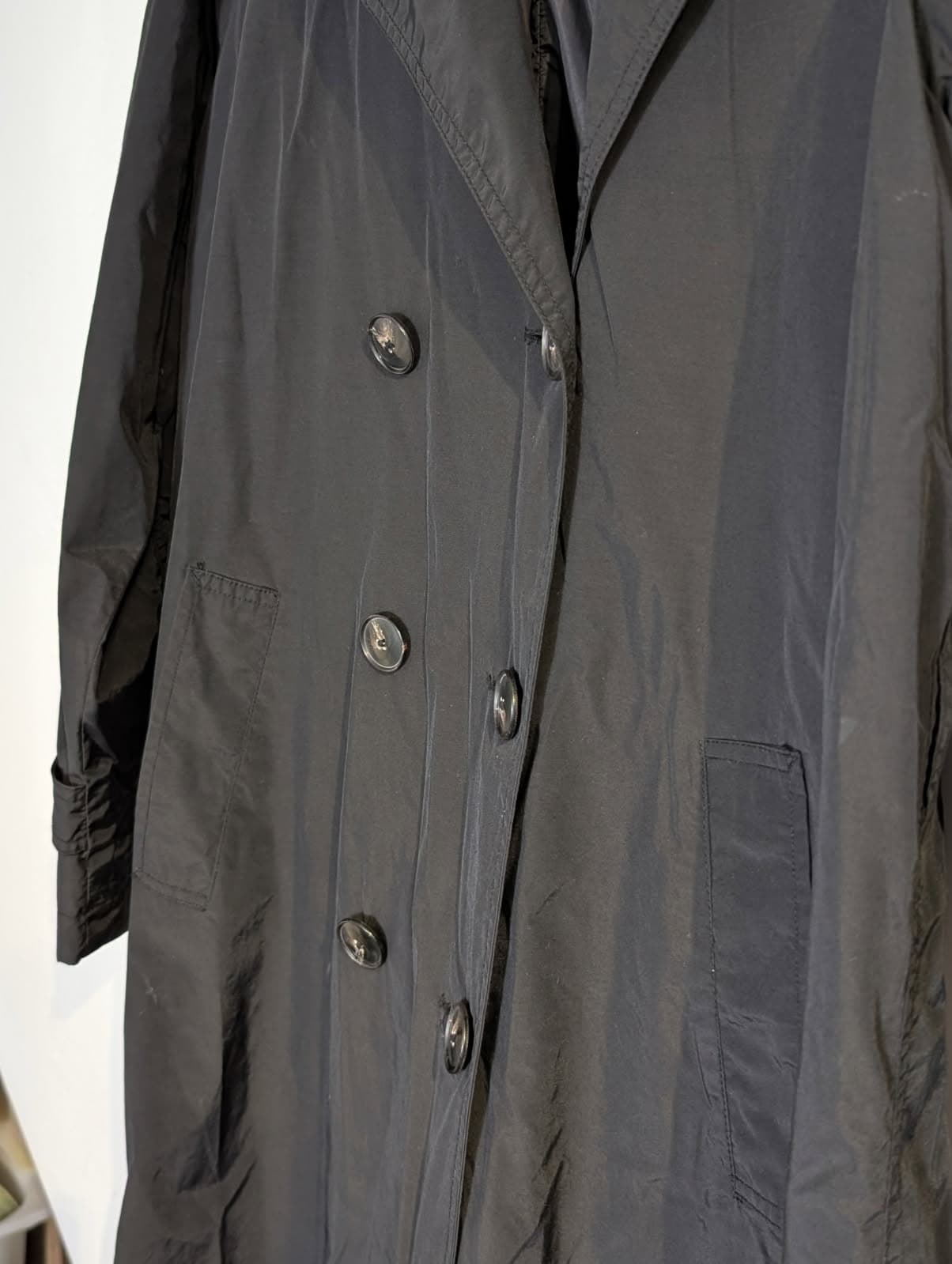 Massimo Dutti Double-Breasted Padded Trench Coat - Black Size L — photo 6 of 9