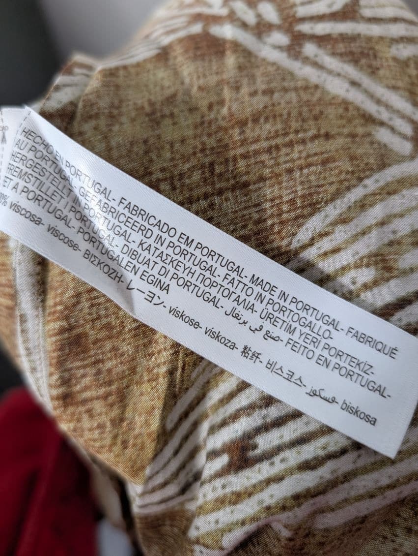 Massimo Dutti Halter Neck Maxi Dress Brown Leaf Print EU 38 — photo 10 of 10