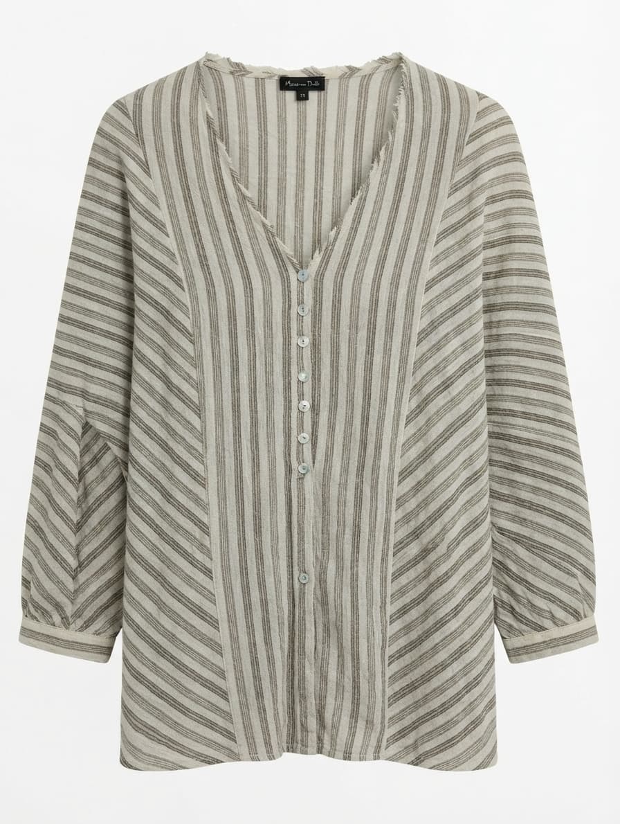 Massimo Dutti Striped Button-Down Blouse Women's XS — photo 1 of 9