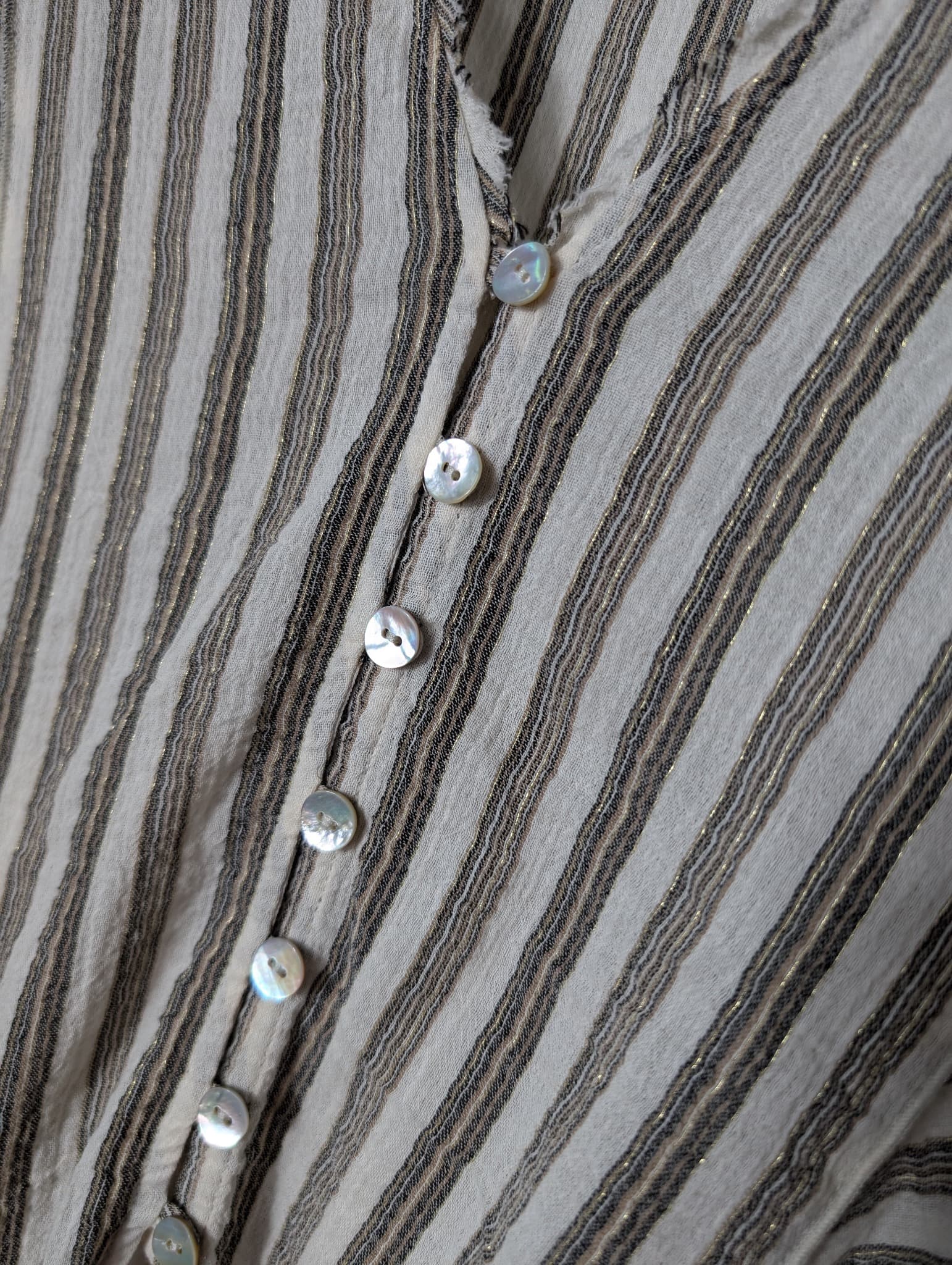 Massimo Dutti Striped Button-Down Blouse Women's XS — photo 2 of 9