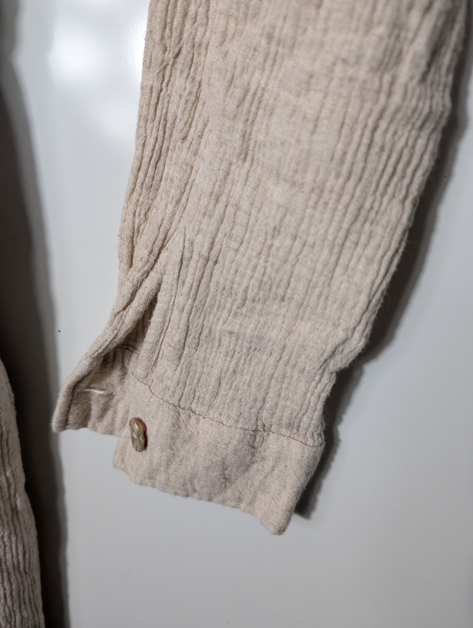 Maurie + Eve Long Sleeve Button-Up Jumpsuit Fawn AU 12 — photo 4 of 9
