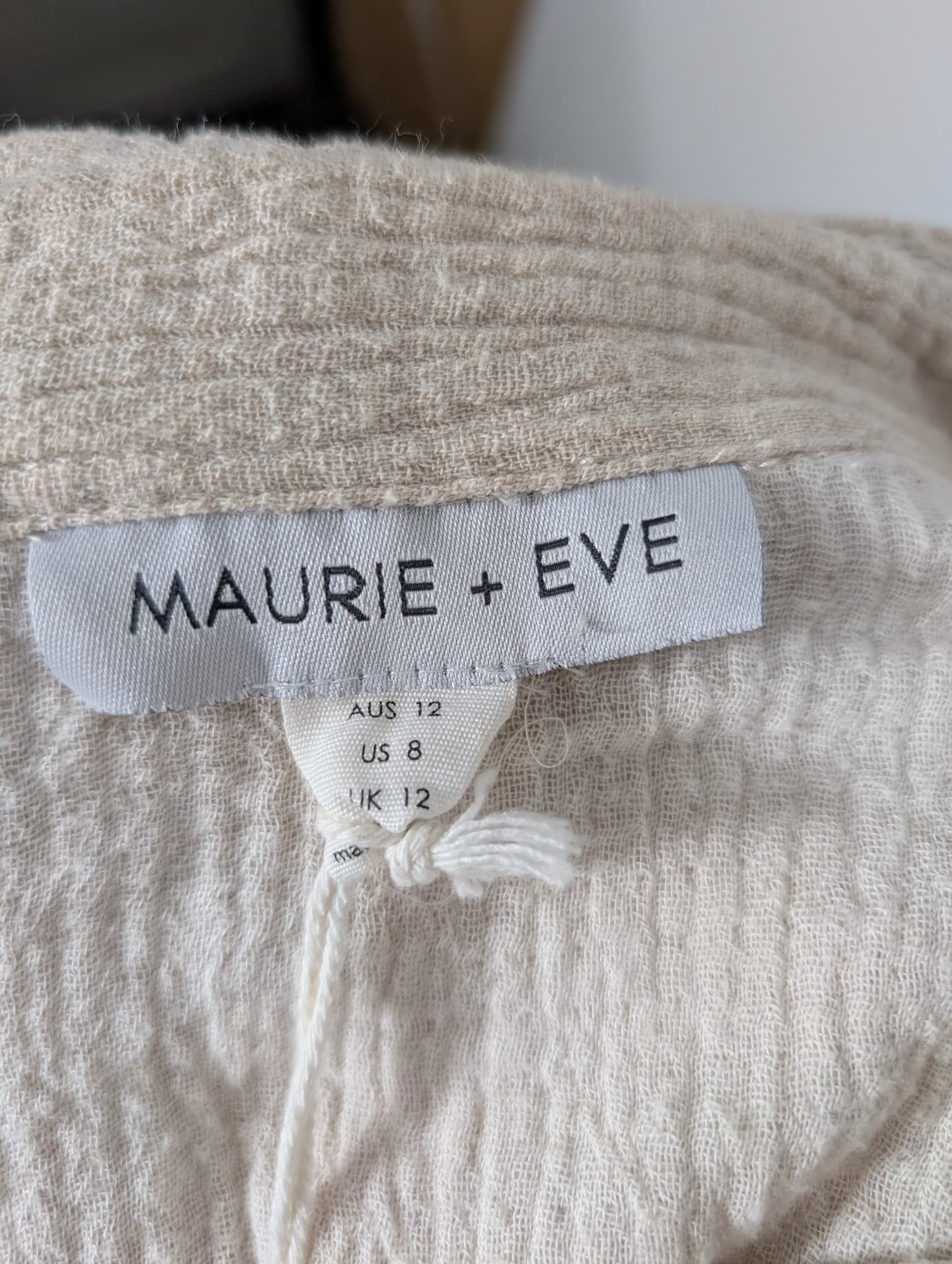 Maurie + Eve Long Sleeve Button-Up Jumpsuit Fawn AU 12 — photo 6 of 9