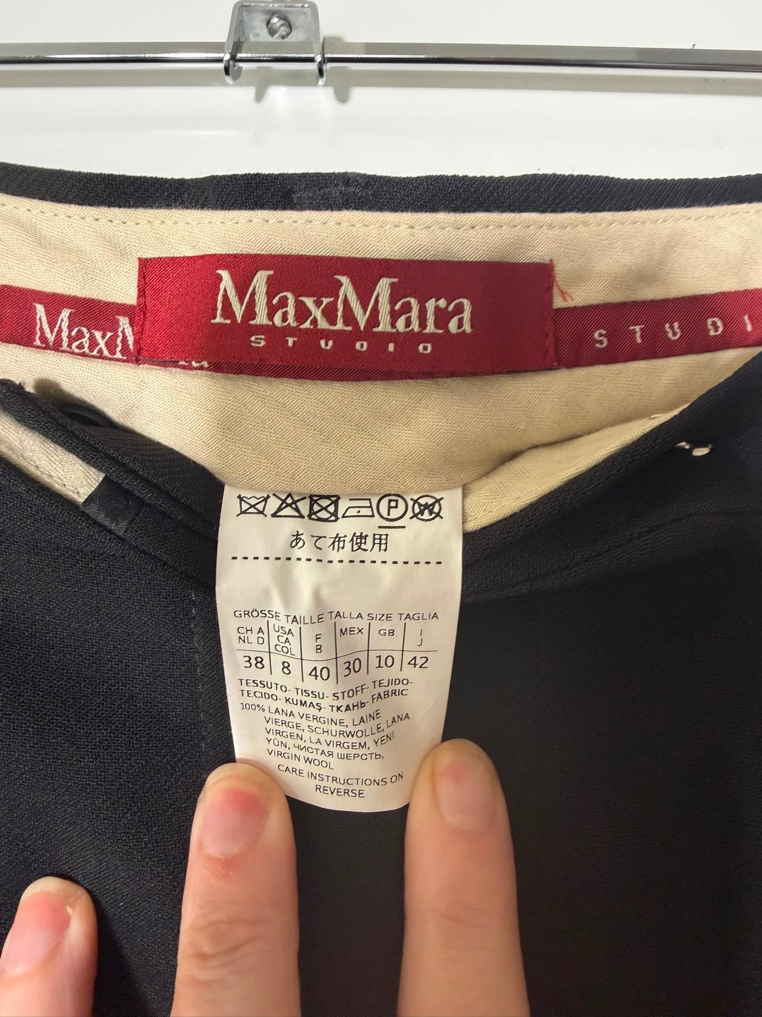 Max Mara Studio Virgin Wool Dress Trousers Black US 8 / UK 10 — photo 3 of 3