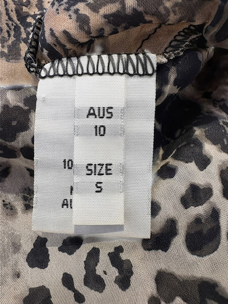 Mela Purdie Silk Animal Print Button-Up Shirt AUS 10 — photo 3 of 6