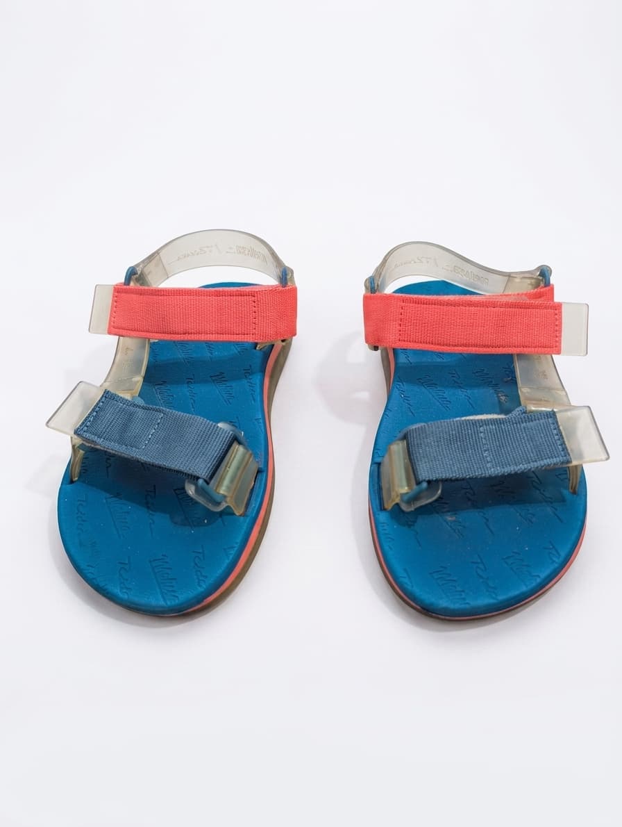 Melissa + Rider Papete Sandals - Blue & Pink Adjustable Straps — photo 1 of 4