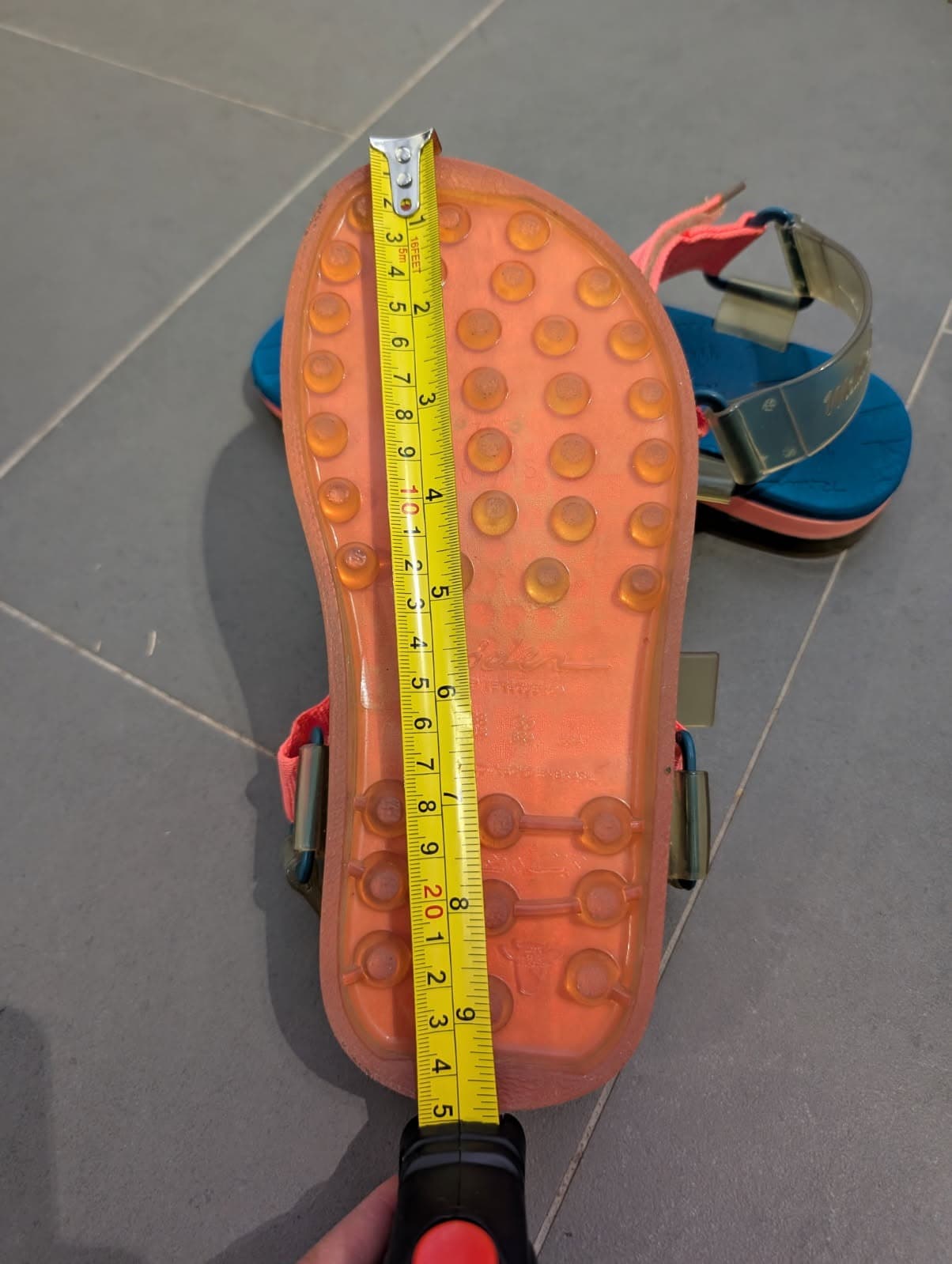 Melissa + Rider Papete Sandals - Blue & Pink Adjustable Straps — photo 2 of 4