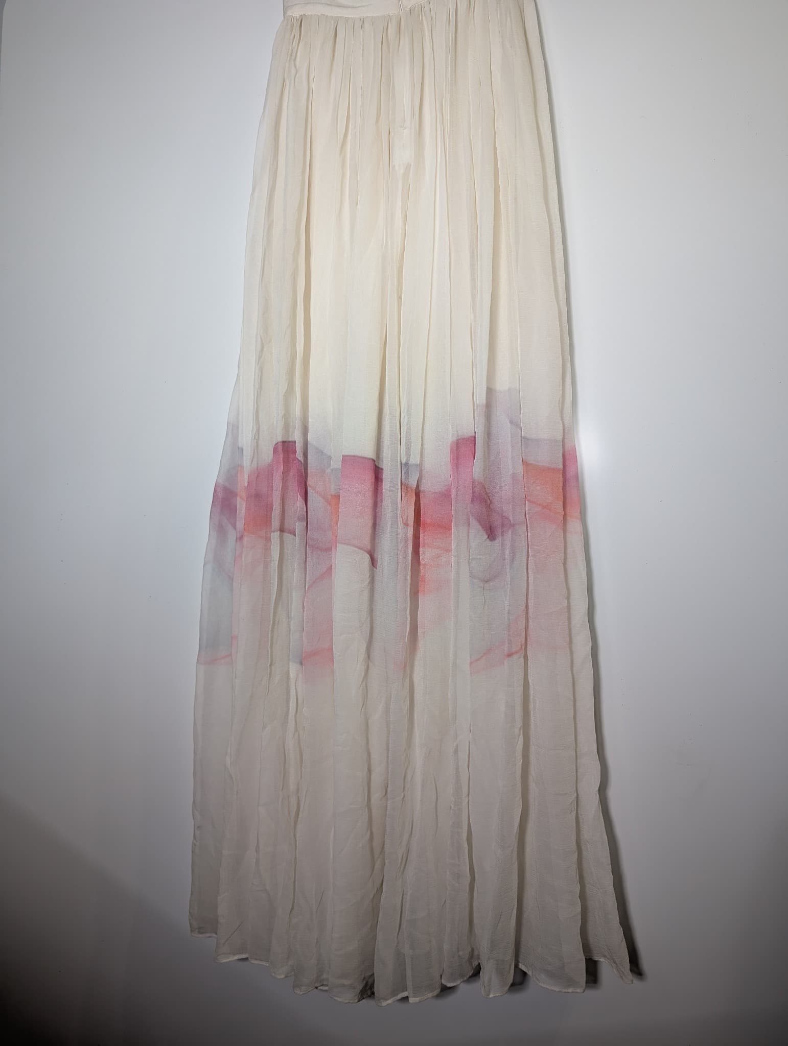 Merco Daron Pleated Chiffon Angel Sleeve Maxi Dress Pale Pink Size 12 — photo 12 of 13