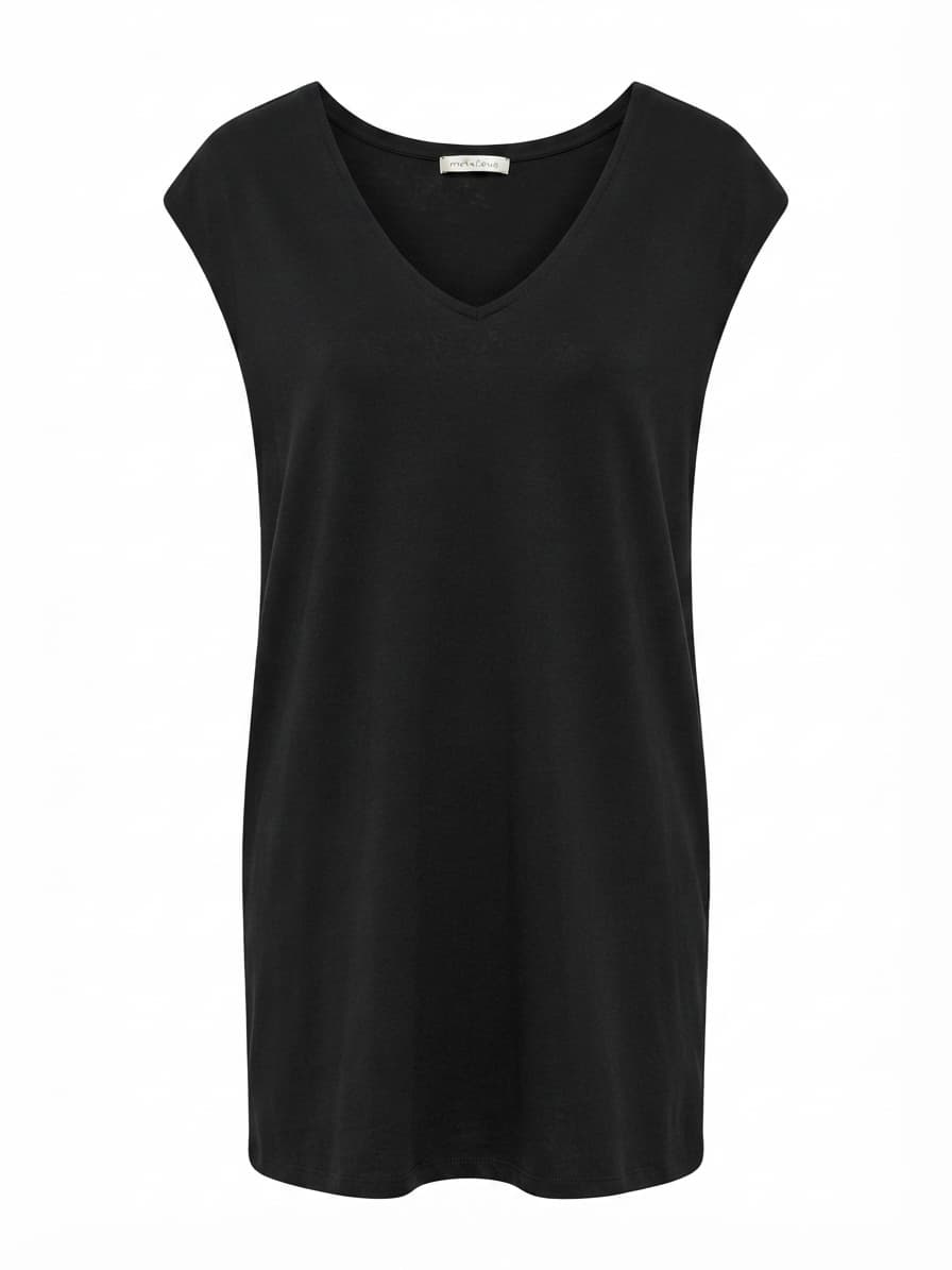 Metalicus Australia V-Neck T-Shirt Dress Black XS/S — photo 1 of 5