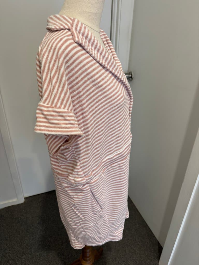 Miann & Co Women's Striped Terry Cloth Hooded Cover-Up Dress - Size XS — photo 4 of 8