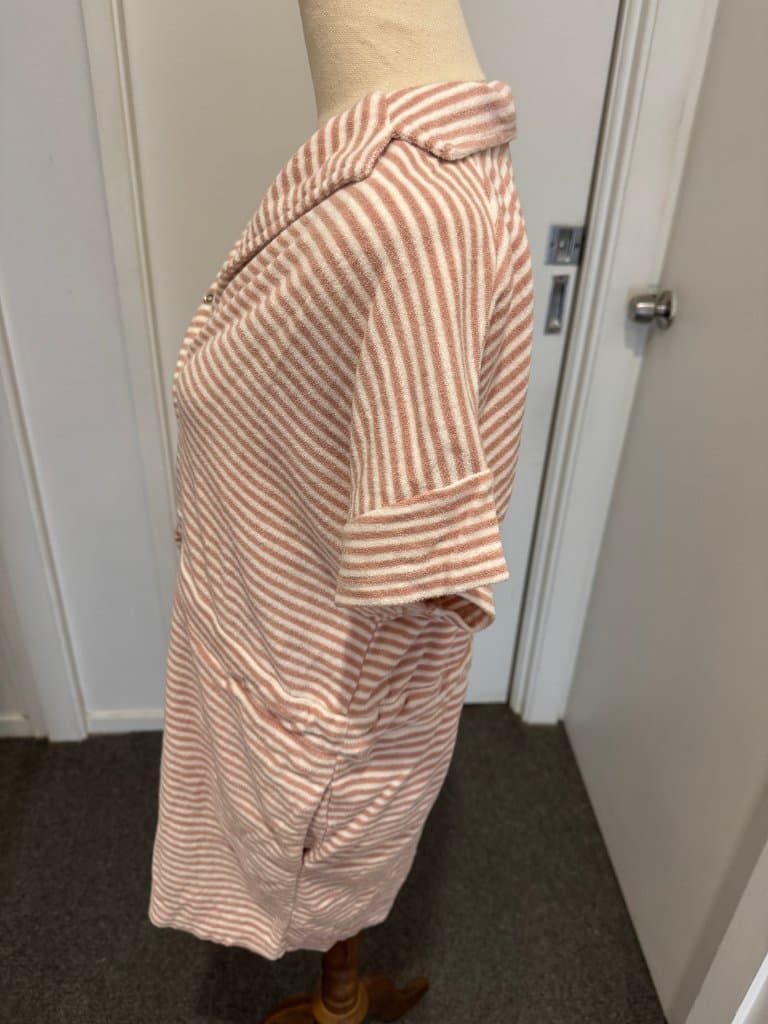 Miann & Co Women's Striped Terry Cloth Hooded Cover-Up Dress - Size XS — photo 6 of 8