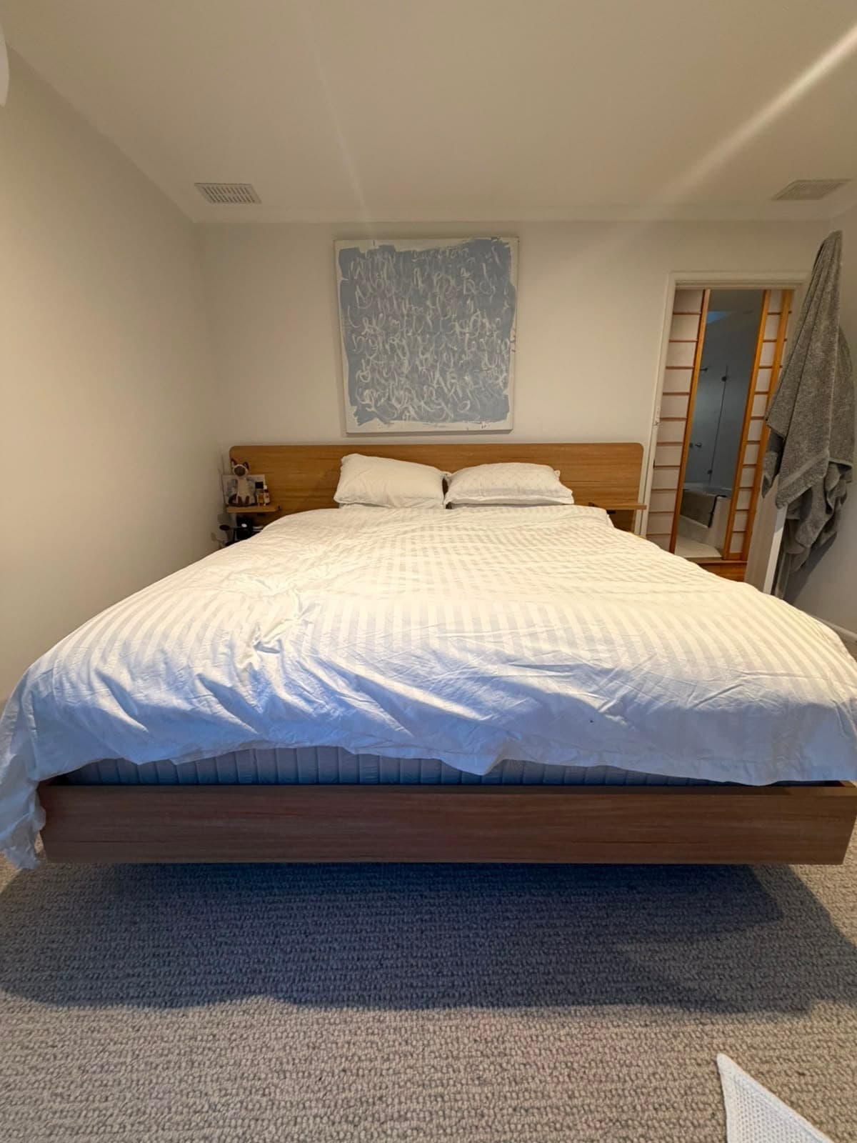 Mid-Century Modern King Bed Frame With Integrated Headboard — photo 2 of 6