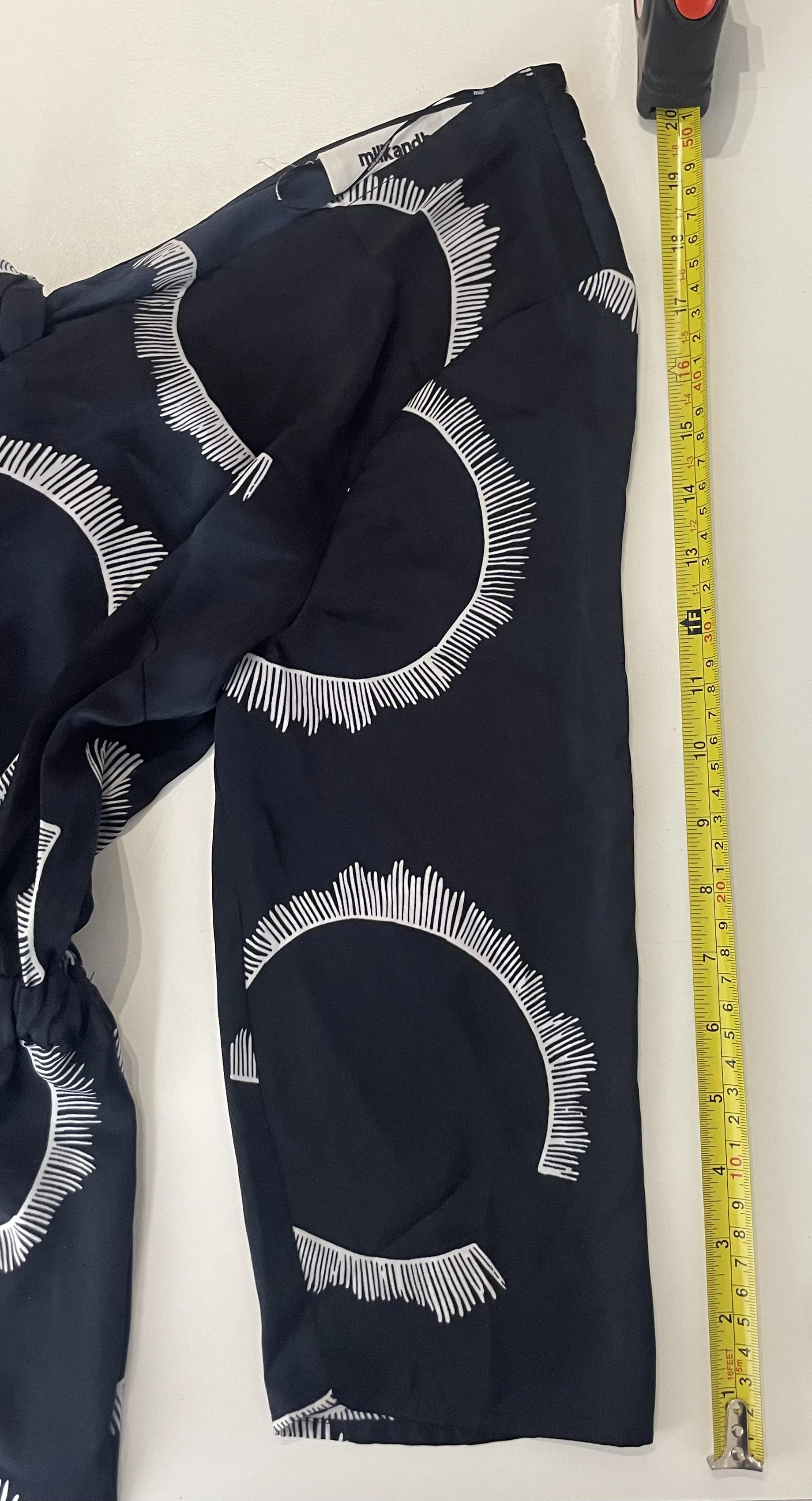 Milkandhoney Navy Blue Sunburst Pattern Cotton Dress Size 12 — photo 4 of 8