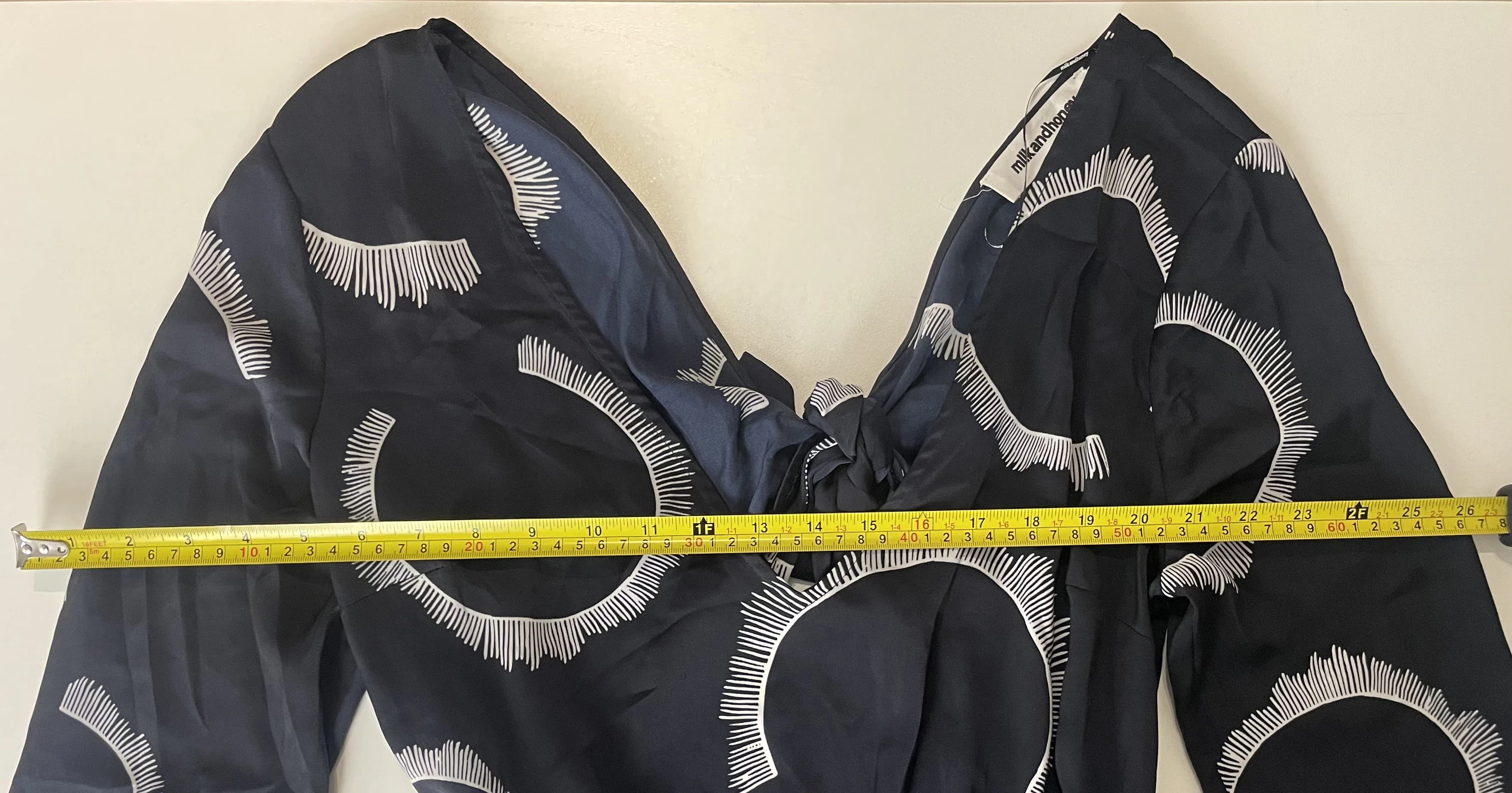 Milkandhoney Navy Blue Sunburst Pattern Cotton Dress Size 12 — photo 7 of 8