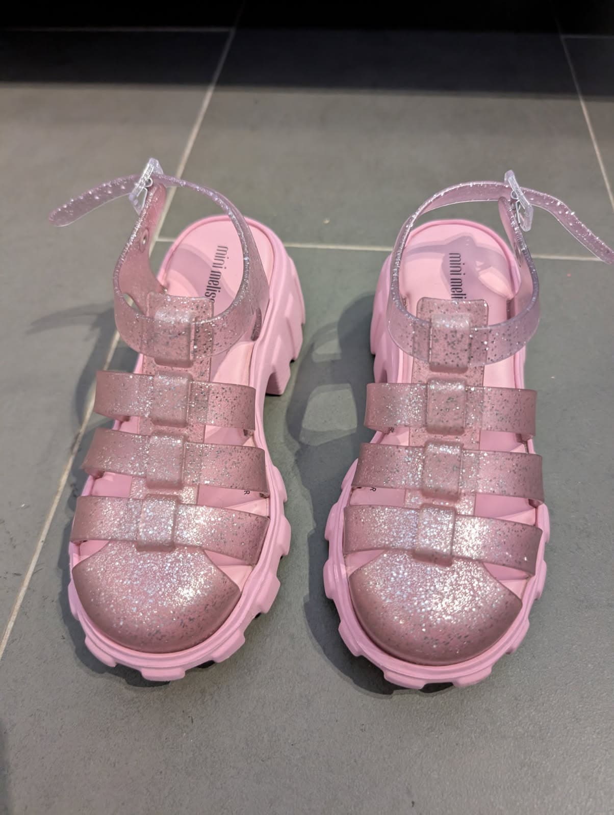 Mini Melissa Glitter Jelly Sandals - Pink Kids Size US 2 — photo 4 of 5