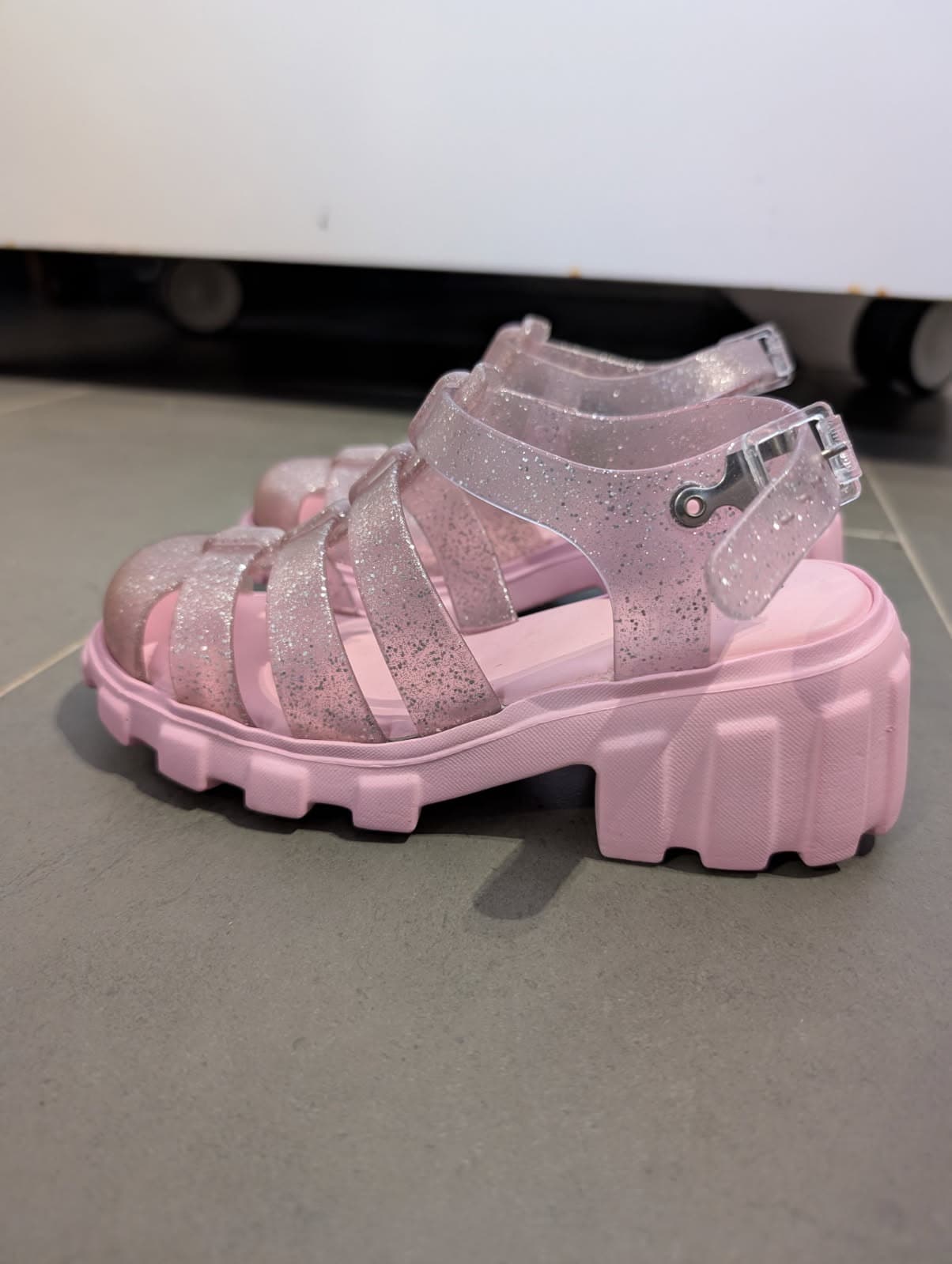 Mini Melissa Glitter Jelly Sandals - Pink Kids Size US 2 — photo 5 of 5